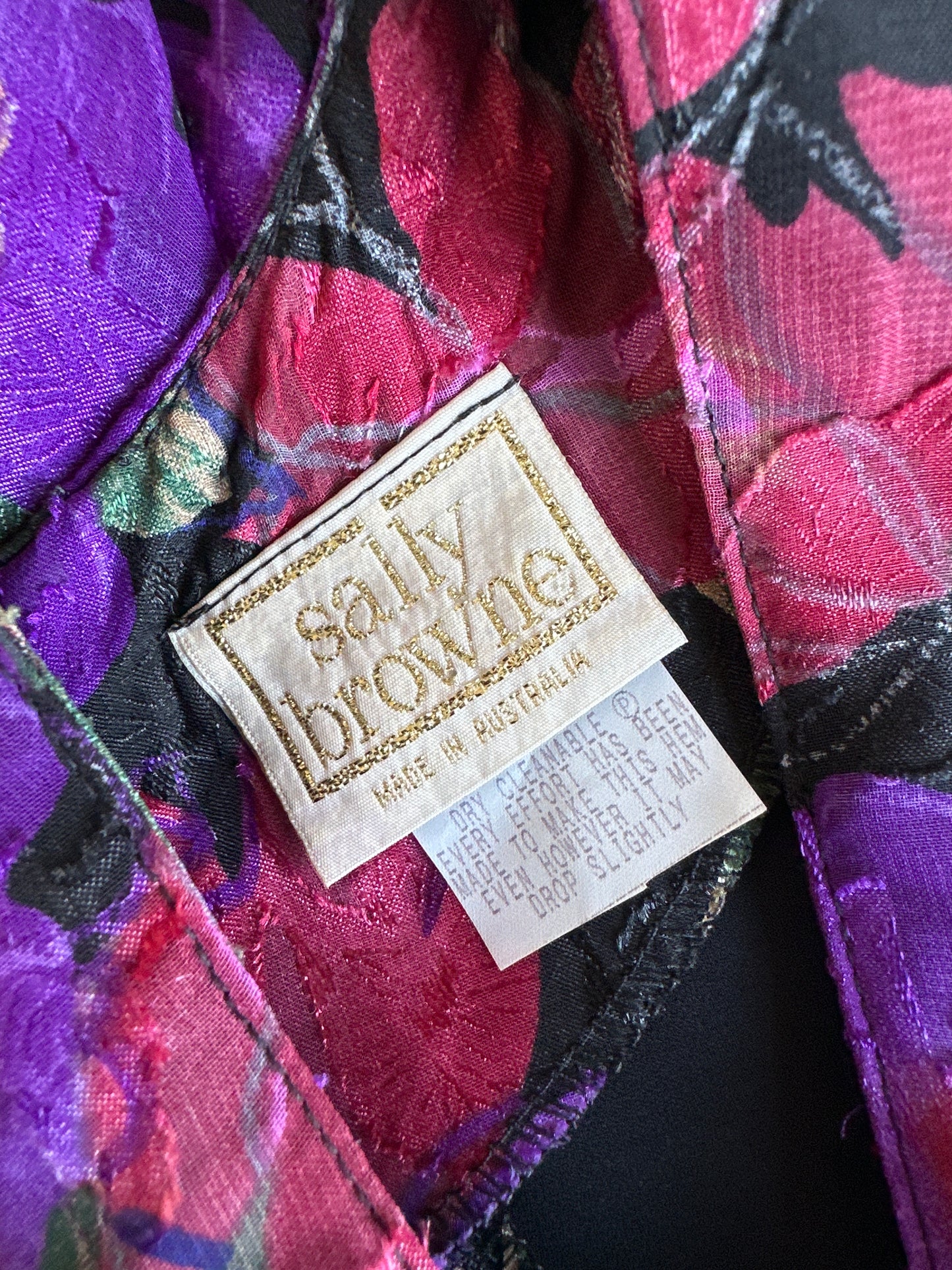 Sally Browne | vintage 80's | dress | size 12 | maxi length | made in Australia 🇦🇺