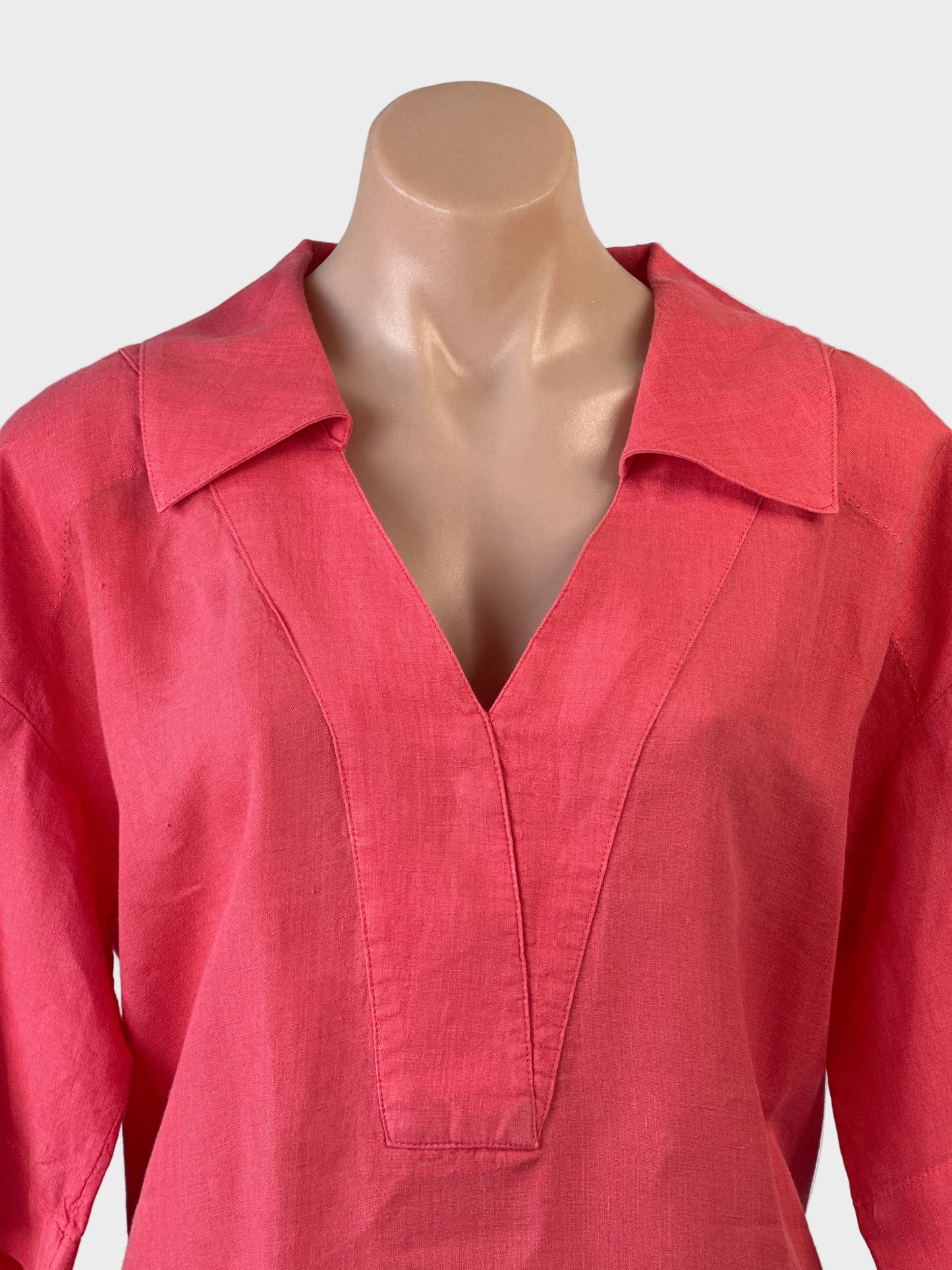 Country Road | top | size 10 | elbow length sleeve | 100% organic linen