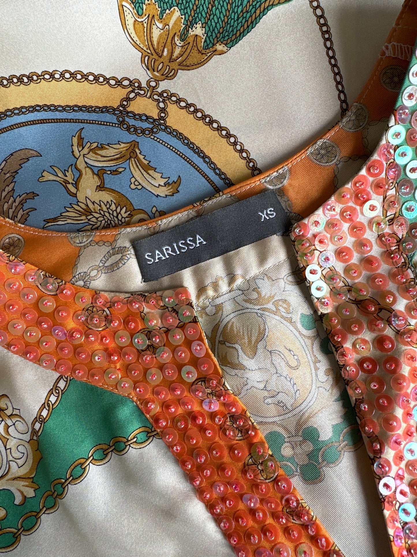Sarissa | top | size 8 | three quarter sleeve | 100% silk