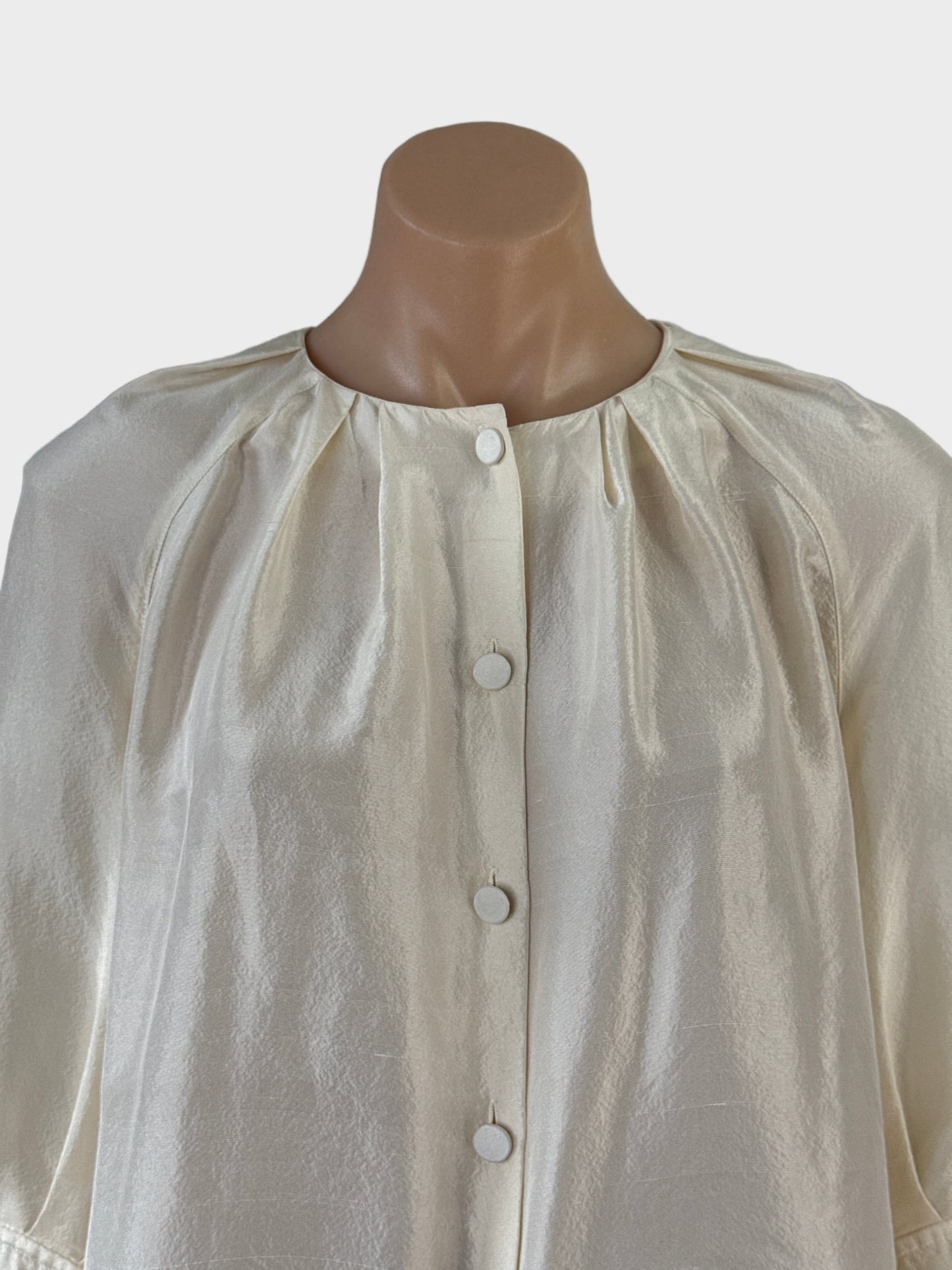 Oroton | shirt | size 12 | three quarter sleeve | 100% silk
