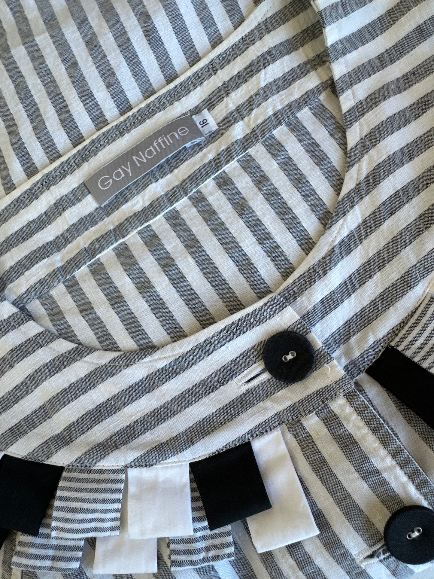 Gay Naffine | jacket | size 16 | single breasted | cotton linen blend