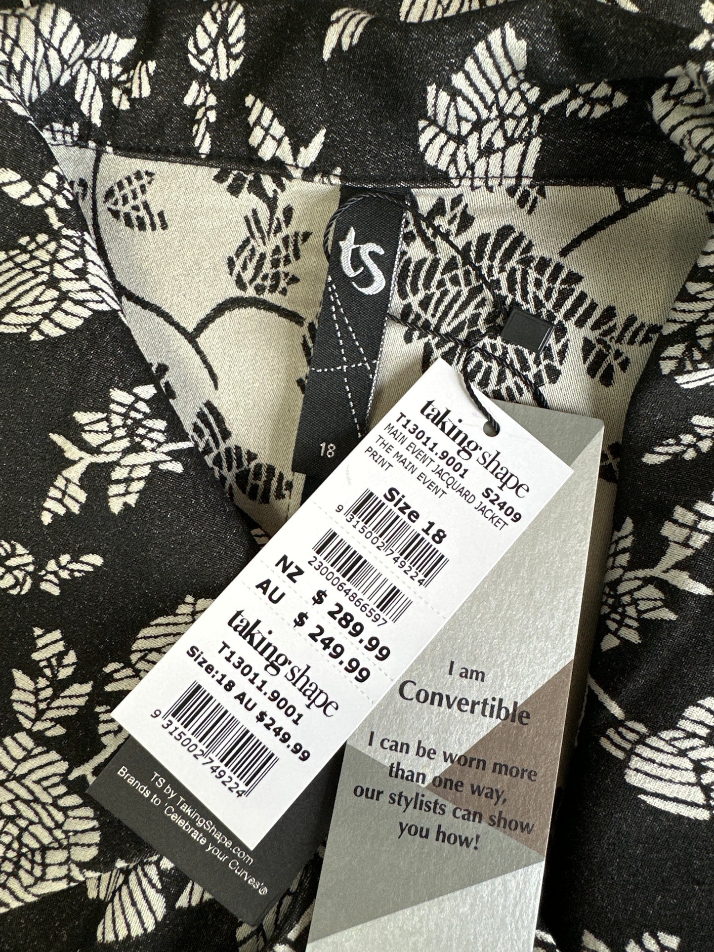 Taking Shape | jacket | size 18 | double breasted | new with tags