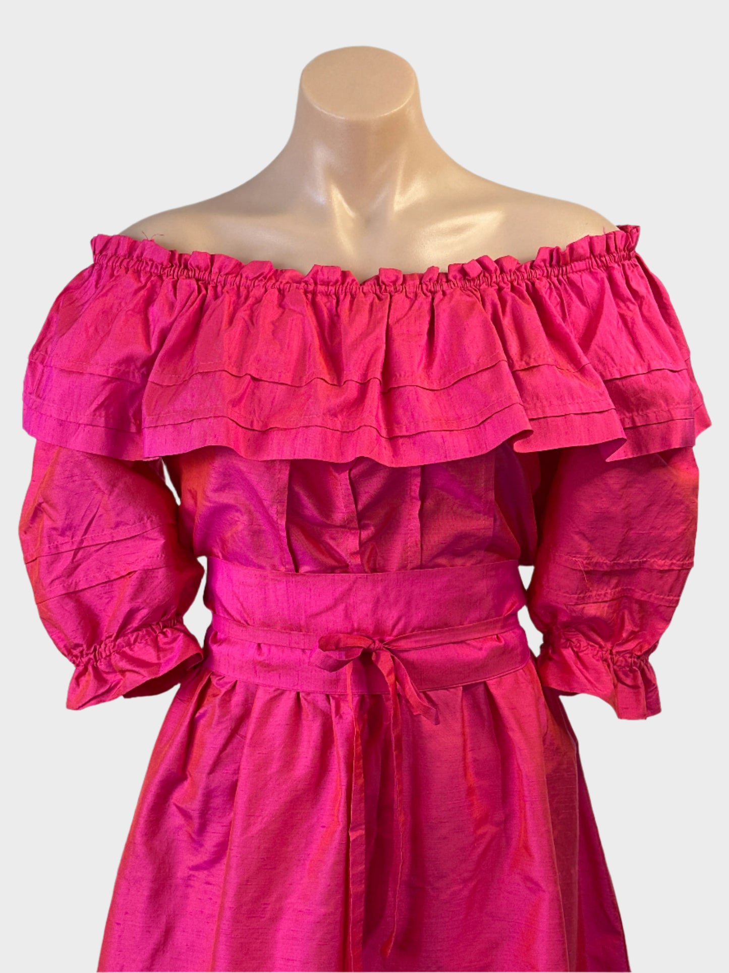 Rodney Clark | vintage 80's | dress | size 12 | midi length | 100% silk