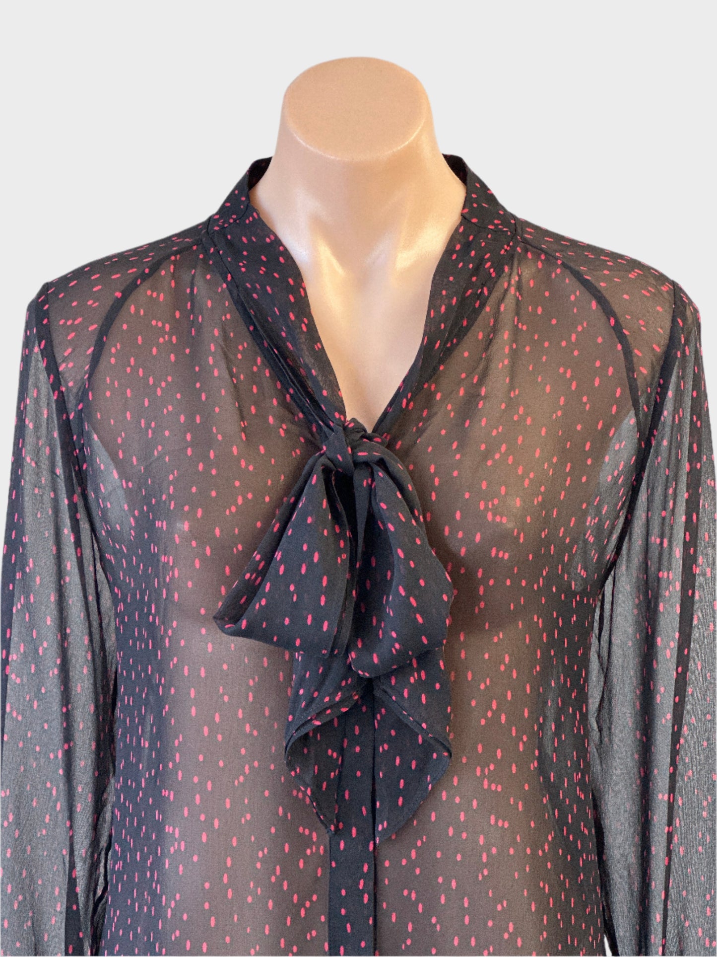 David Lawrence | shirt | size 12 | long sleeve | 100% silk