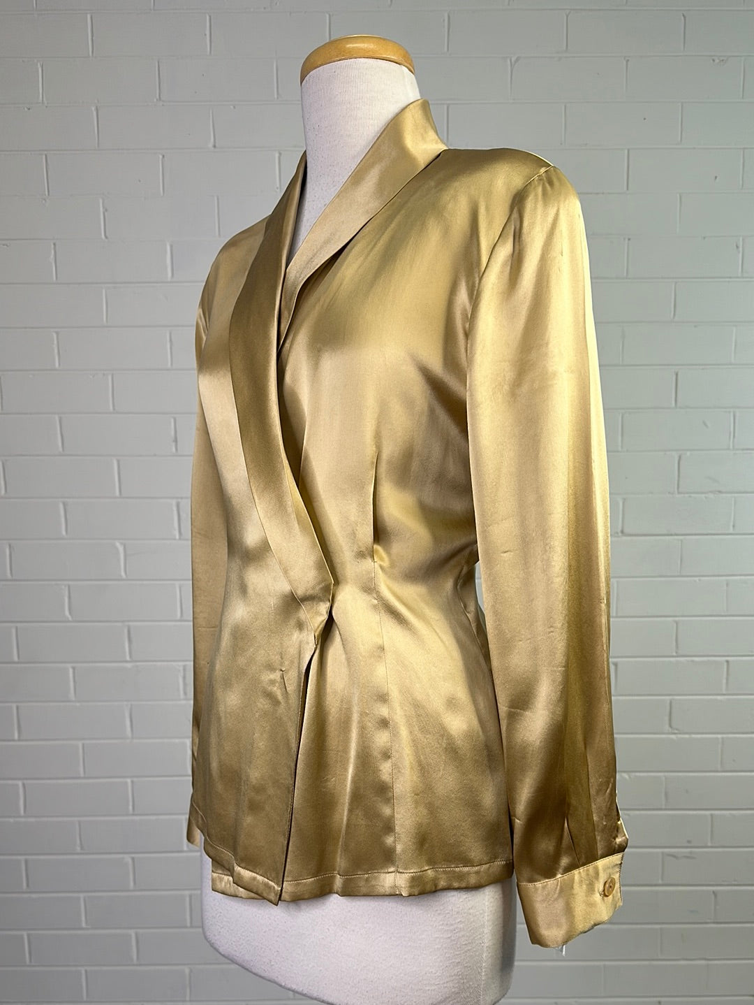 David Jones | vintage 80's | shirt | size 10 | long sleeve | 100% silk