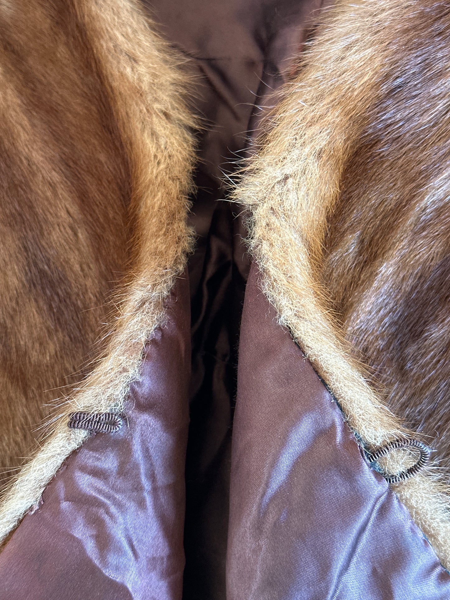 No label | vintage 60's | fur stole | one size | open front