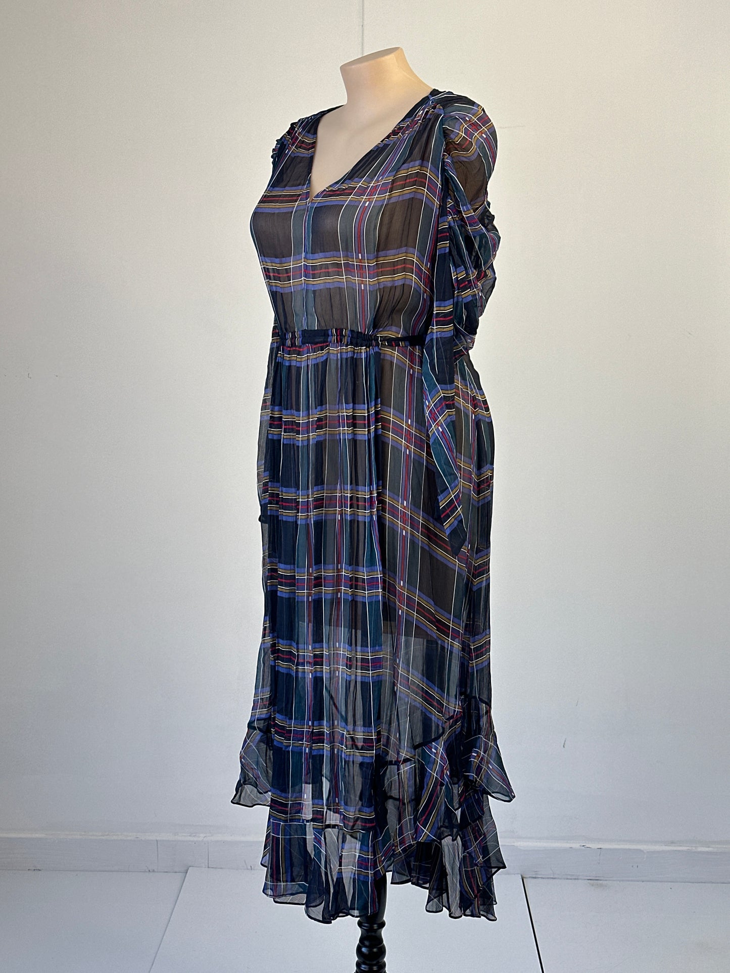 Lee Matthews | dress | size 14 | maxi length | 100% silk