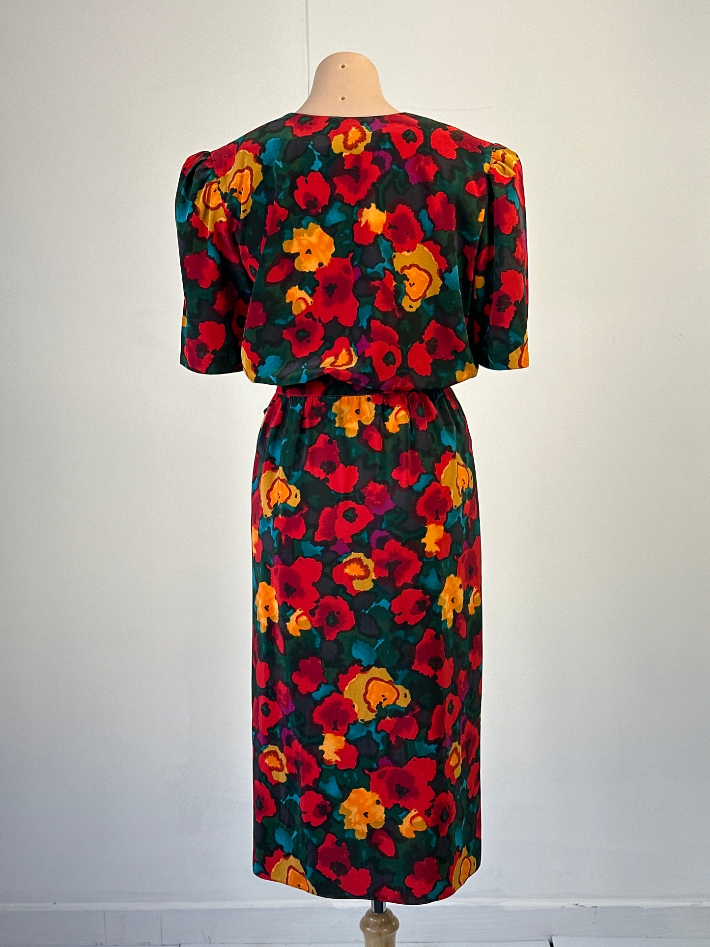 Sally Browne | vintage 80’s | dress | size 12 | midi length | made in Australia 🇦🇺