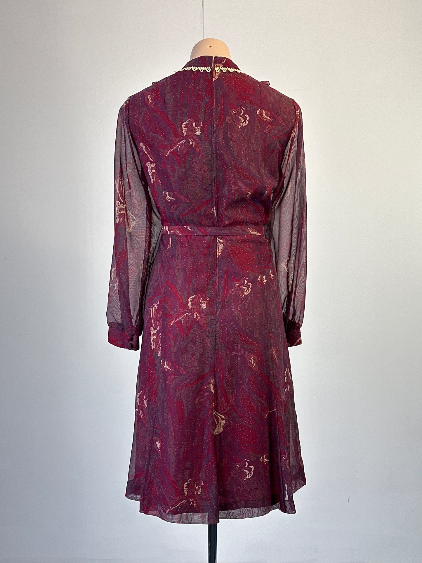 No label | vintage 70's | dress | size 10 | midi length