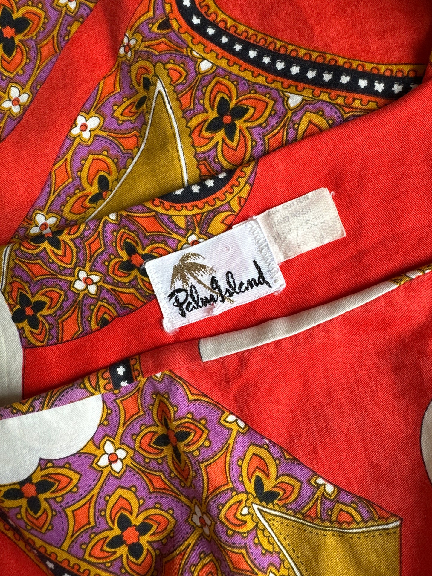 Palm Island | vintage 70's | dress | size 10 | knee length | 100% cotton