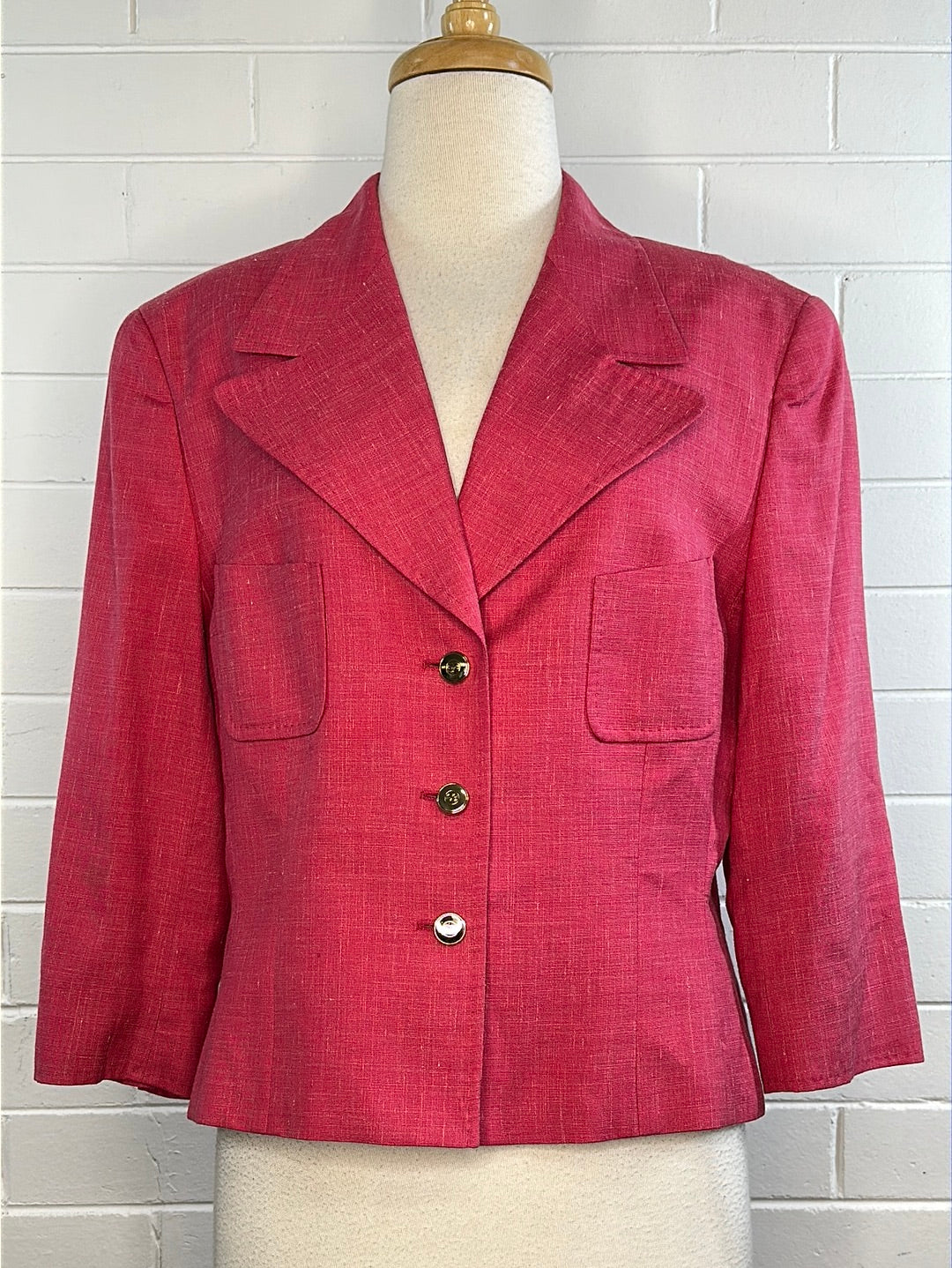 Escada | Munich | jacket | size 12 | single breasted | silk linen blend
