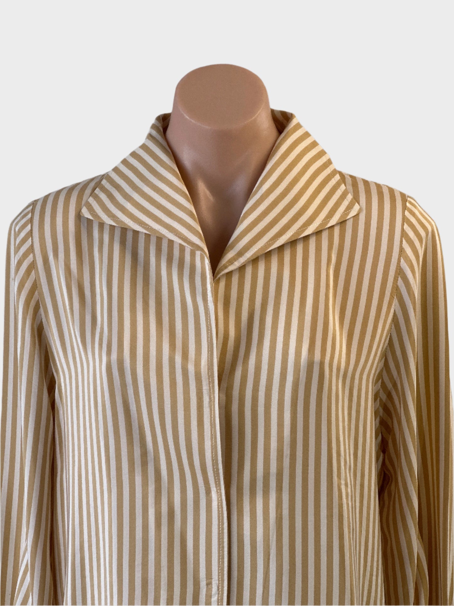 No label | shirt | size 12 | long sleeve | 100% silk | made in Australia 🇦🇺