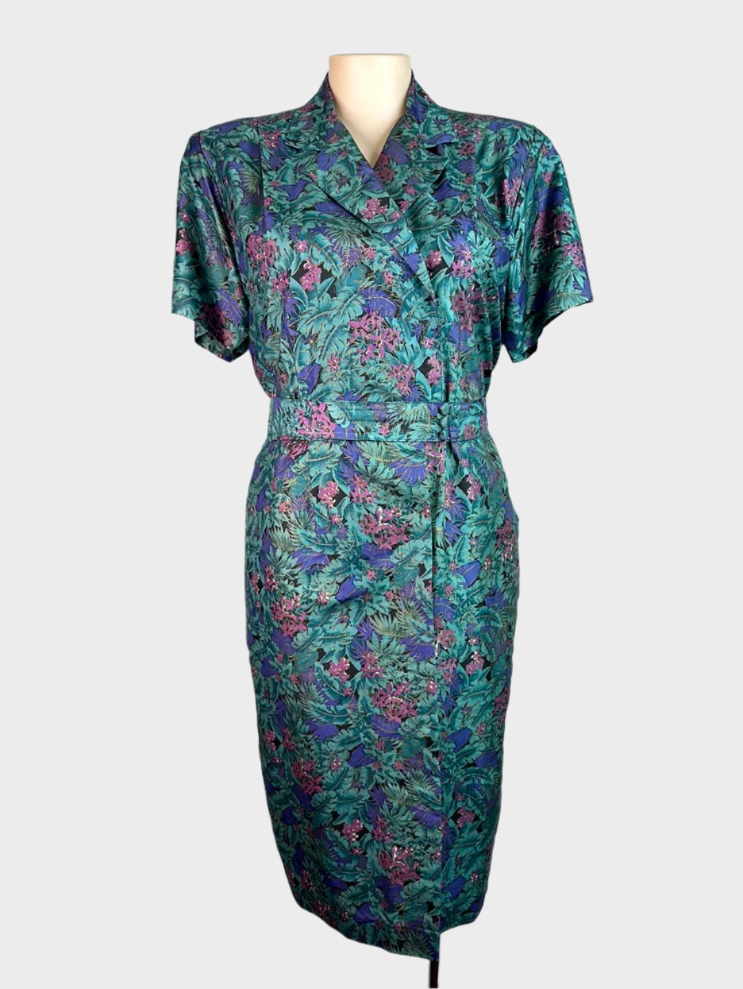 No label | vintage 80's | dress | size 18 | midi length