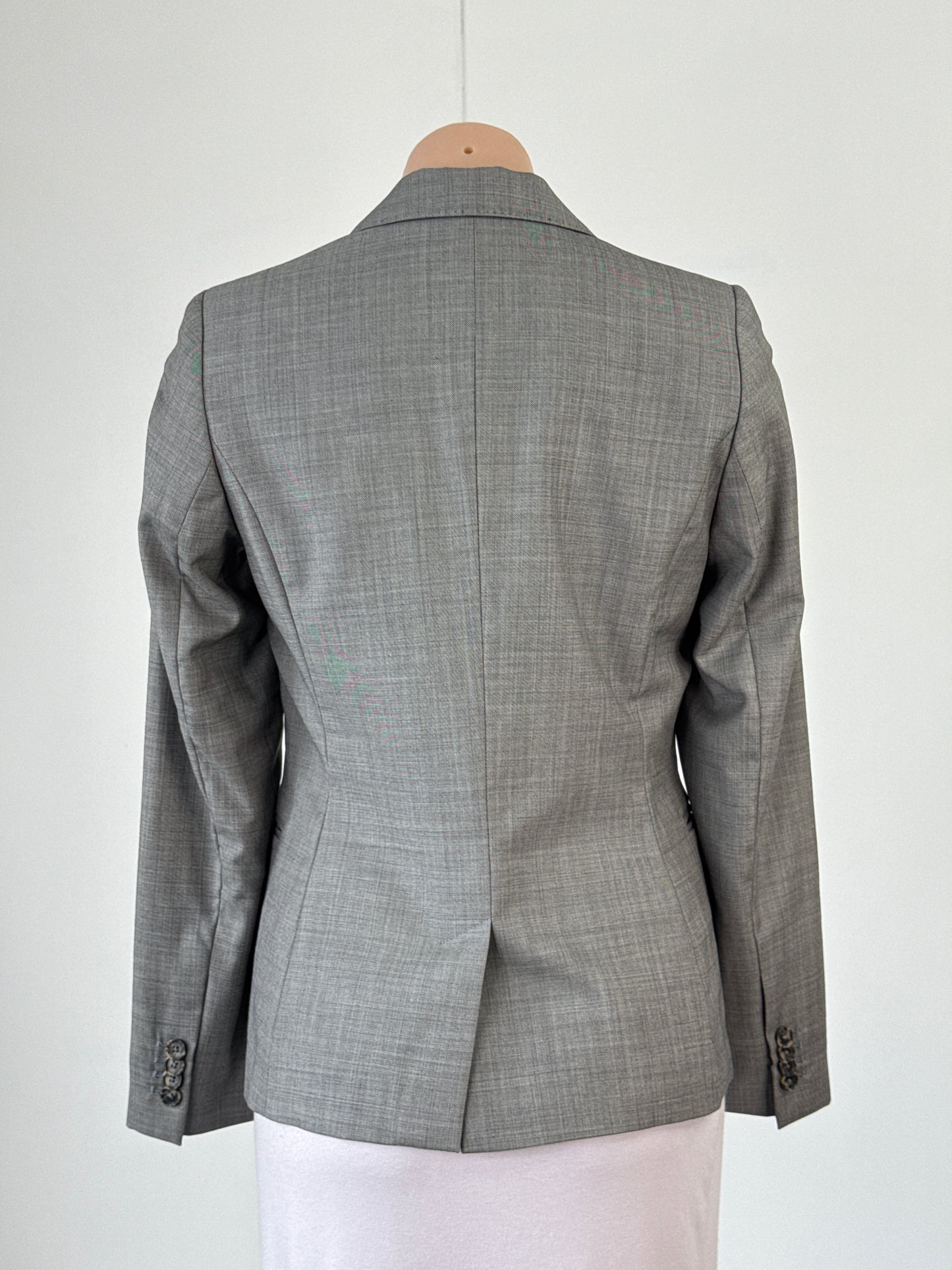 Herringbone | jacket | size 8 | single breasted | 100% wool