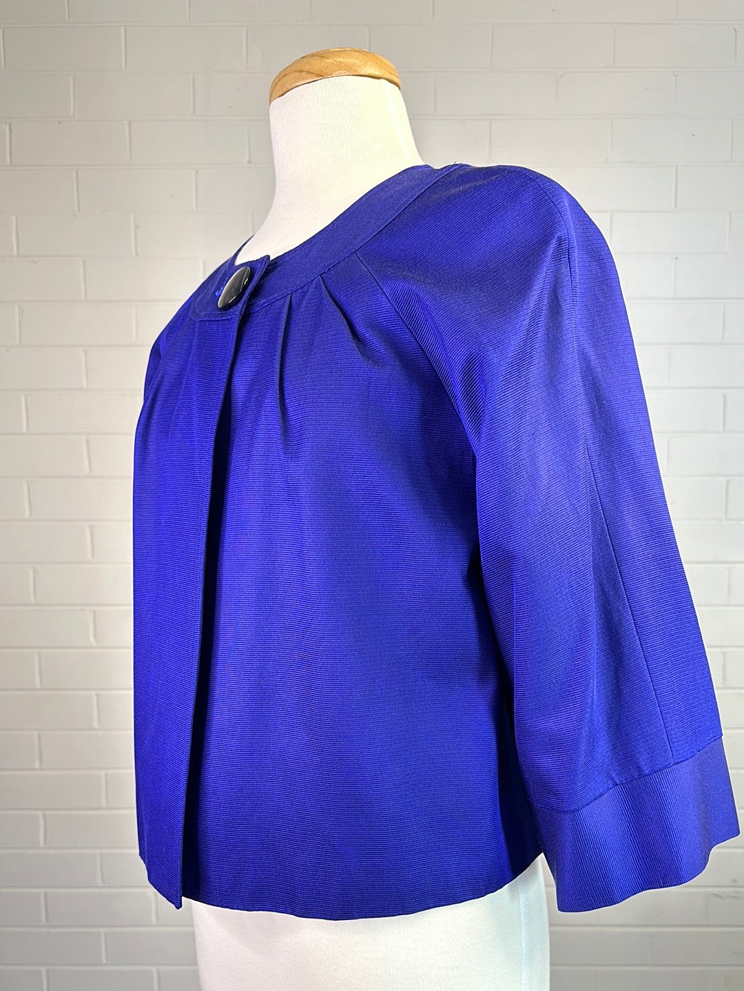 Jones New York | jacket | size 10 | single breasted | cotton silk blend