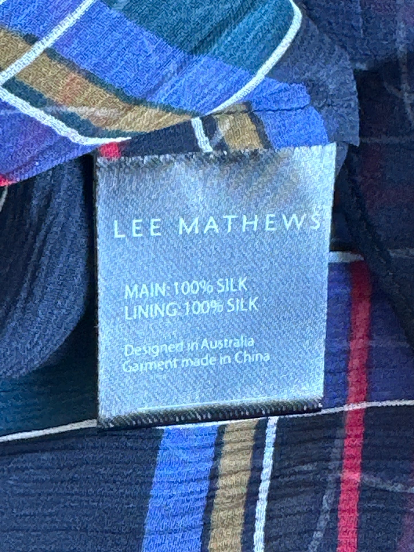Lee Matthews | dress | size 14 | maxi length | 100% silk