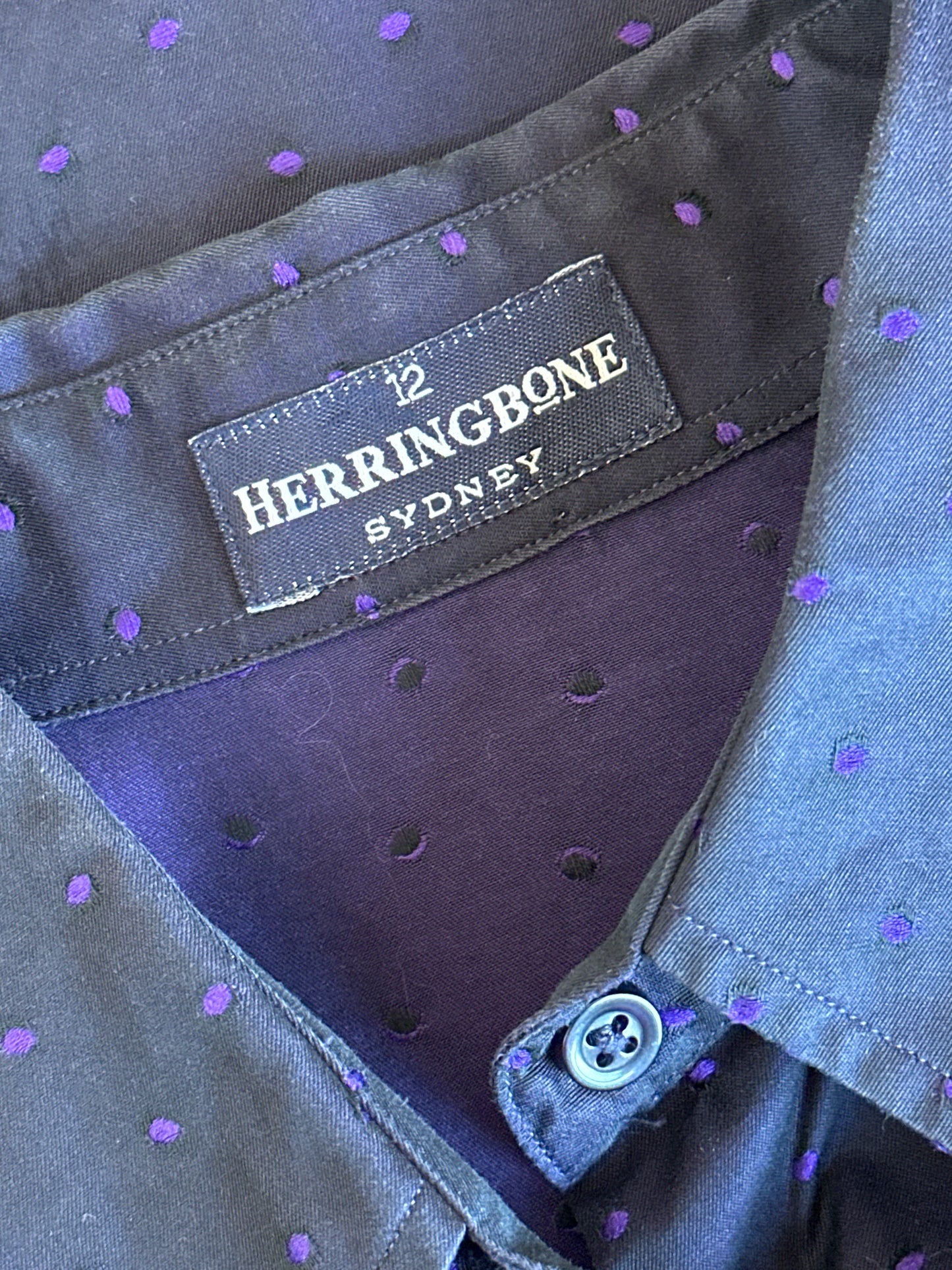 Herringbone | shirt | size 12 | long sleeve