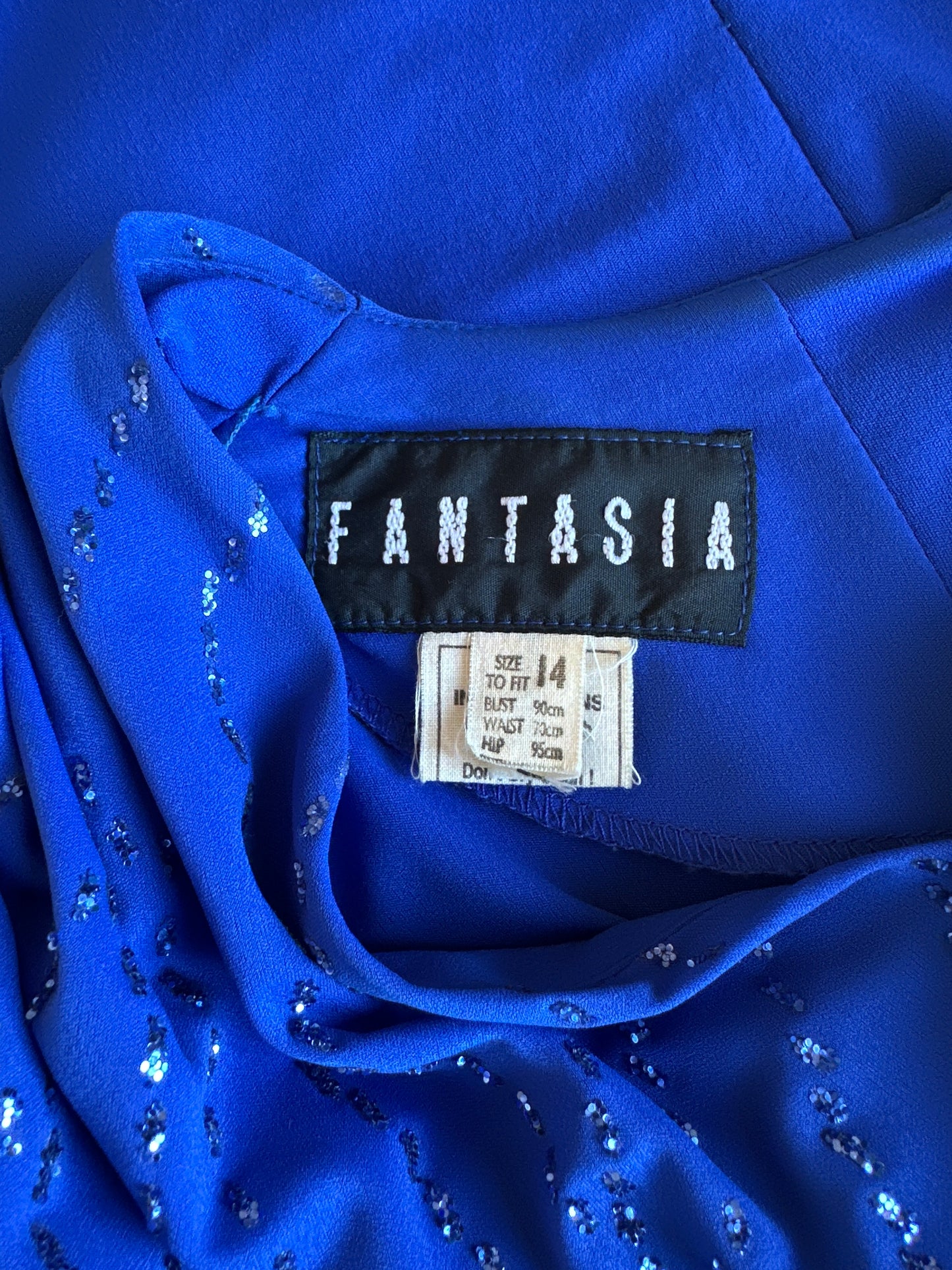 Fantasia | vintage 80's | dress | size 14 | midi length