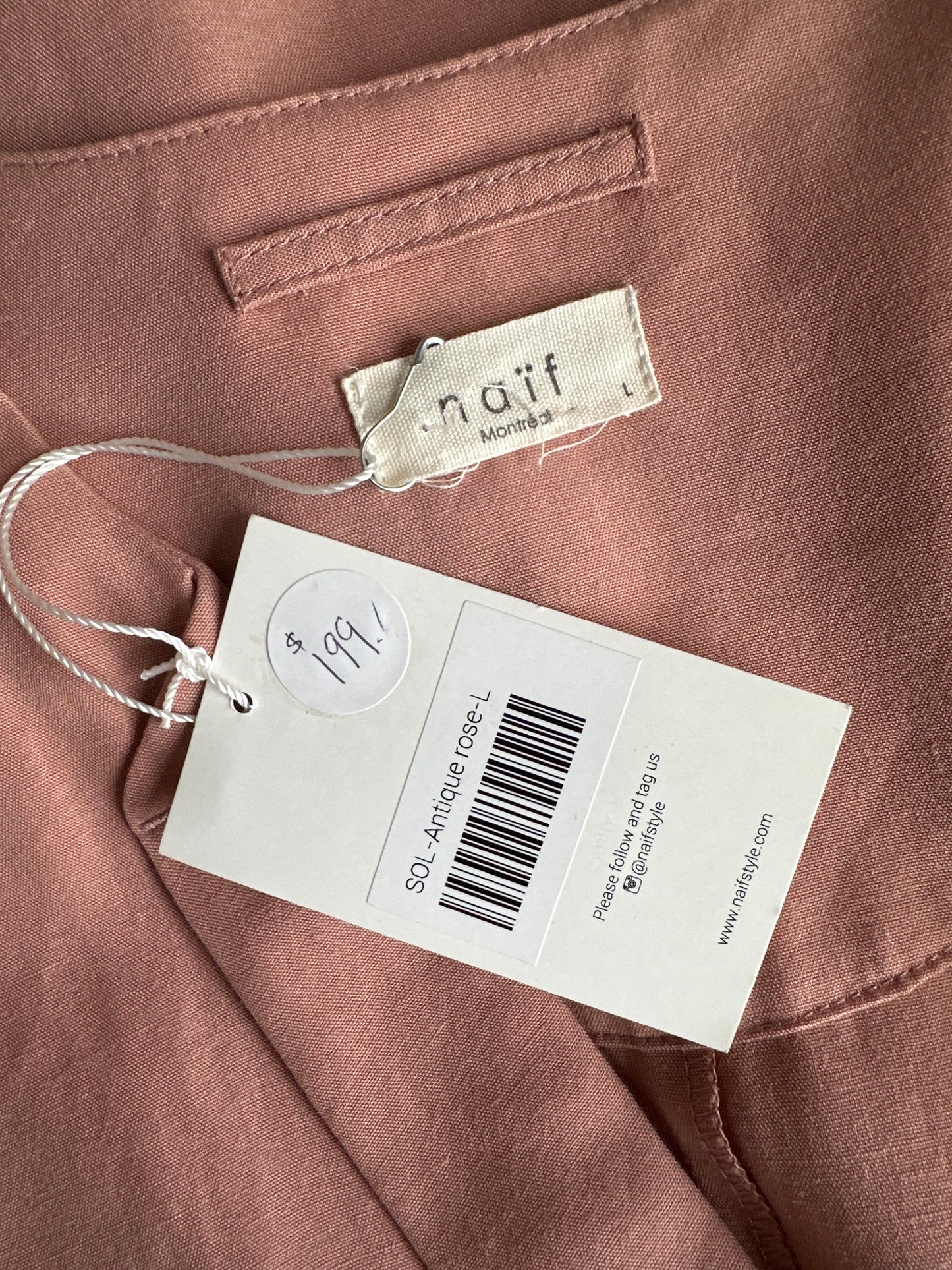 Naïf | Montréal | coat | size 14 | single breasted | lyocell linen blend
