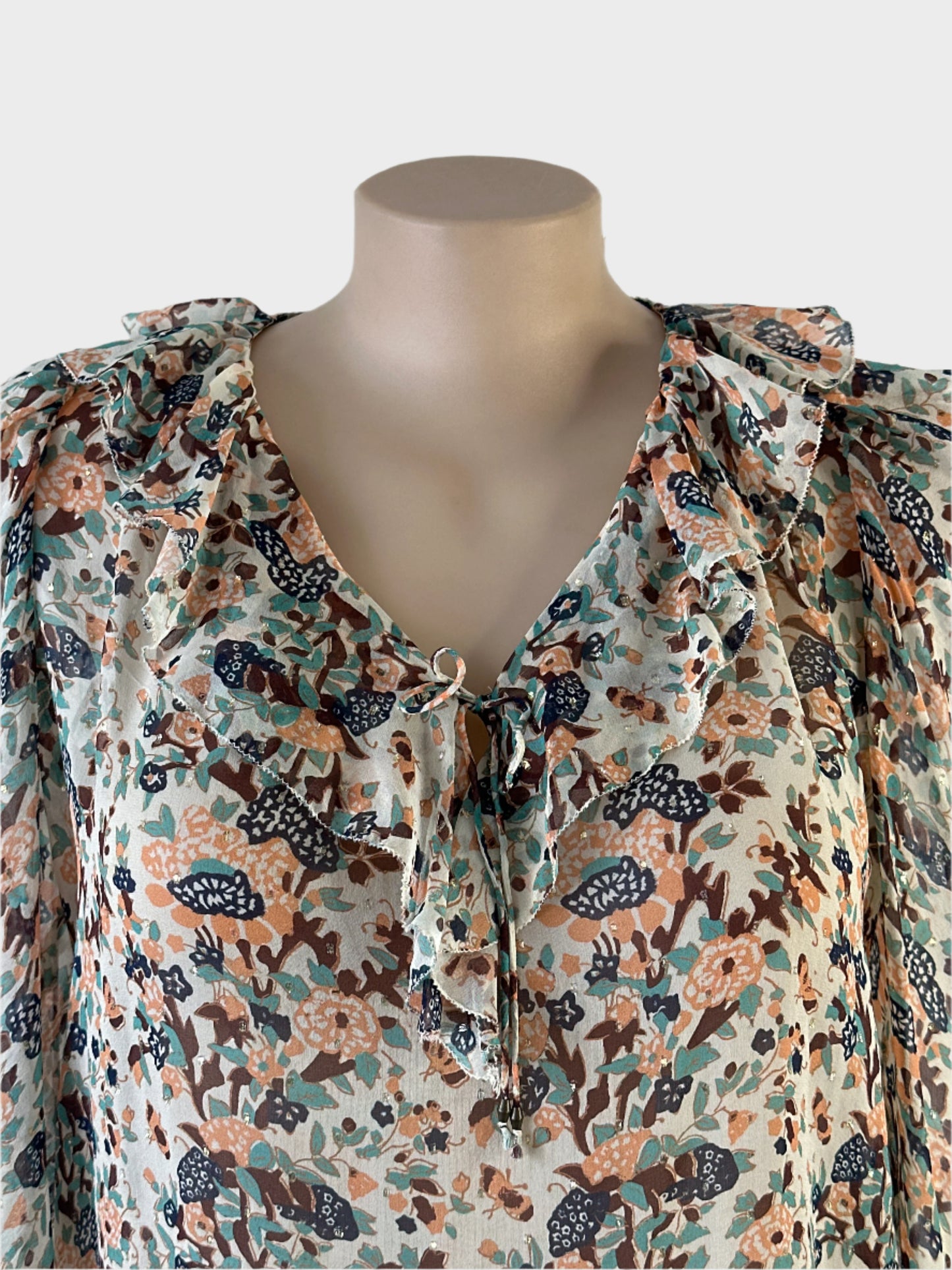 Ulla Johnson | New York | top | size 14 | long sleeve | 100% silk
