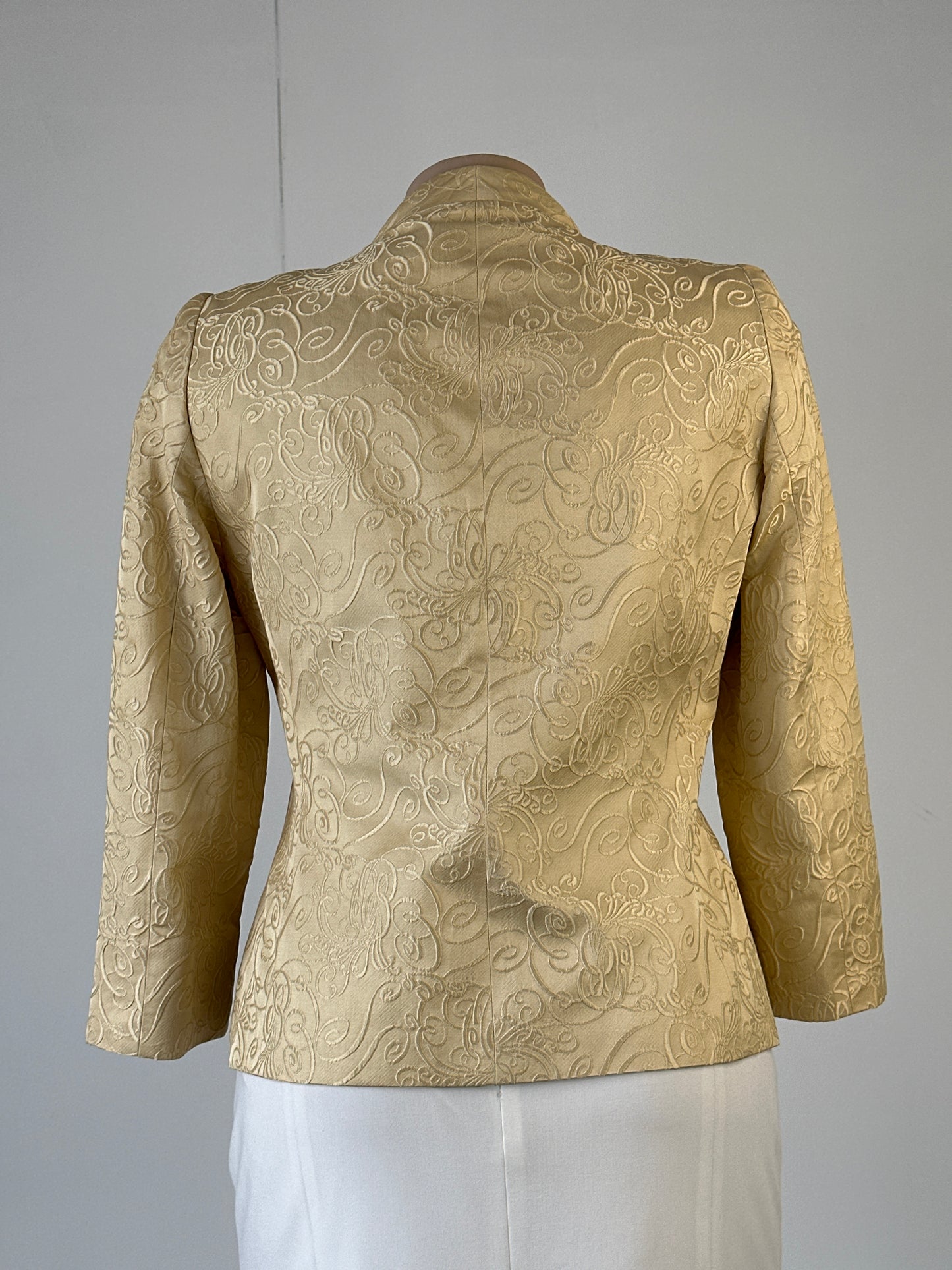 Blooms | vintage 90's jacket | size 16 | open front | 100% silk | made in Australia