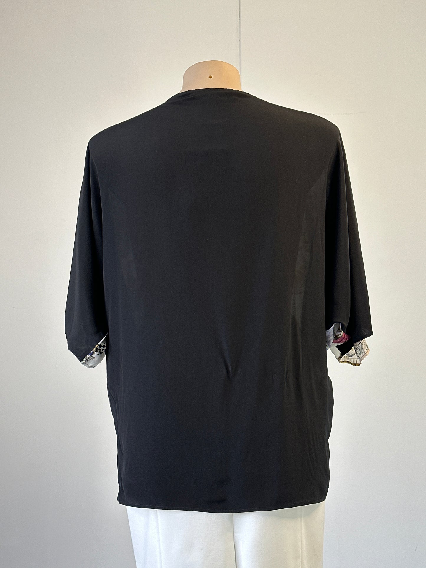 Marina Rinaldi | Italy | top | size 18 | elbow sleeve | 100% silk | new with tags