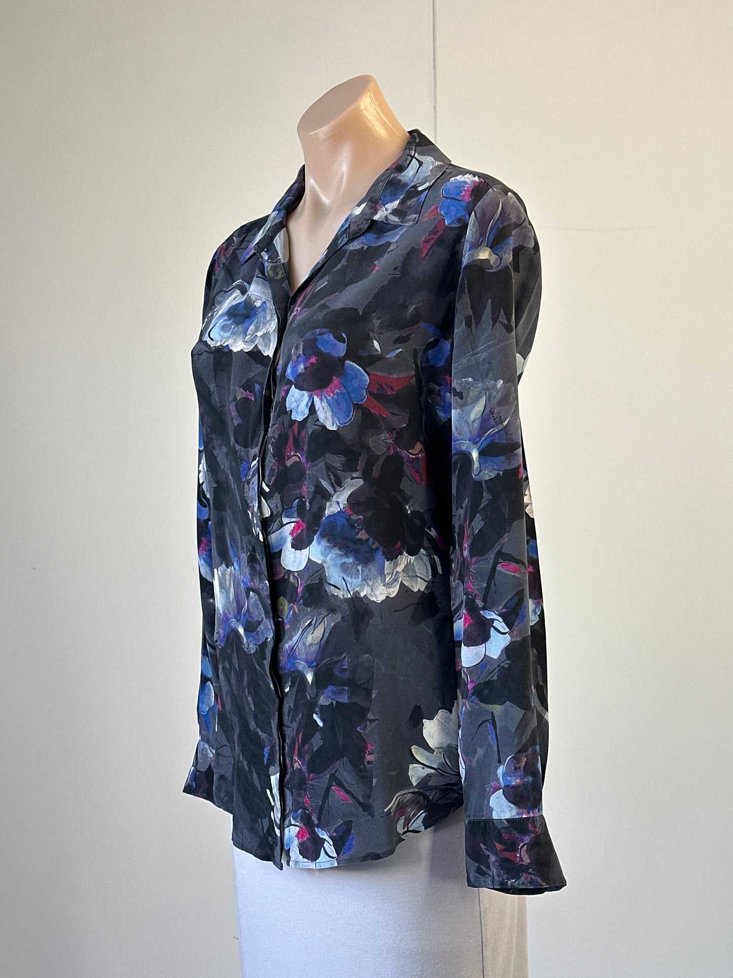 David Lawrence | shirt | size 14 | long sleeve | 100% silk