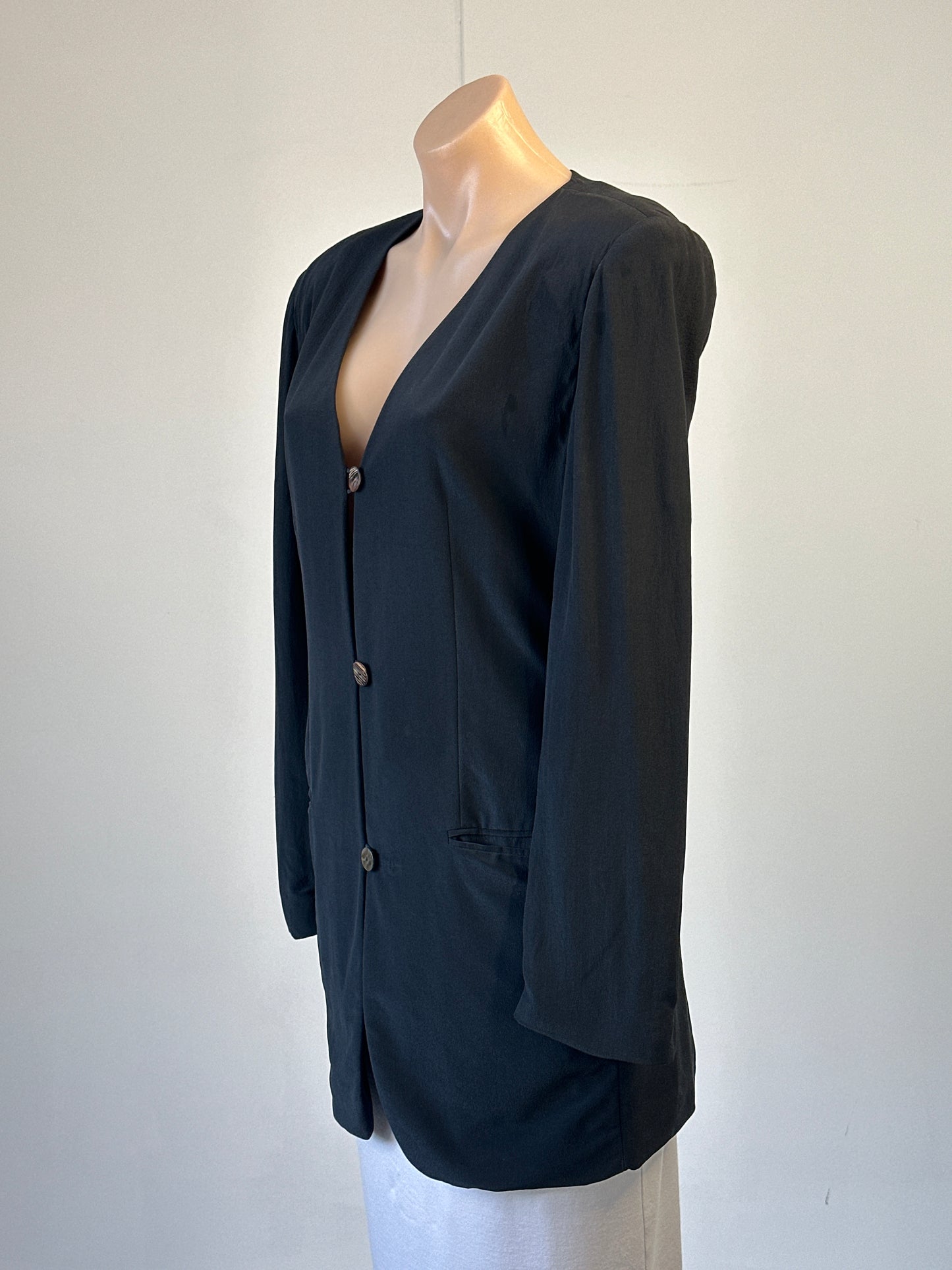 Hugo Buscati | Milan | vintage 90's | jacket | size 10 | single breasted | 100% silk