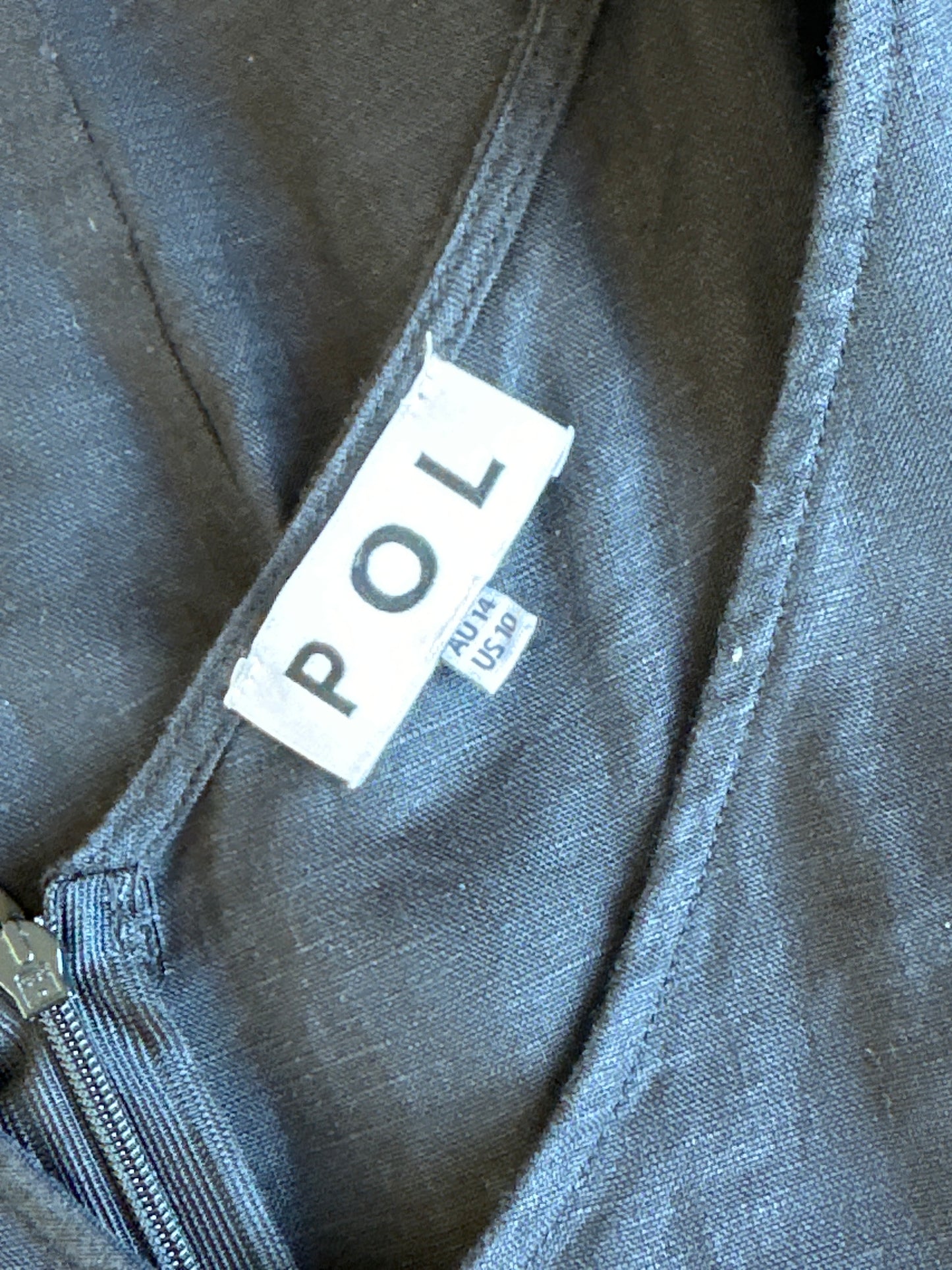 POL | dress | size 14 | midi length | 100% linen