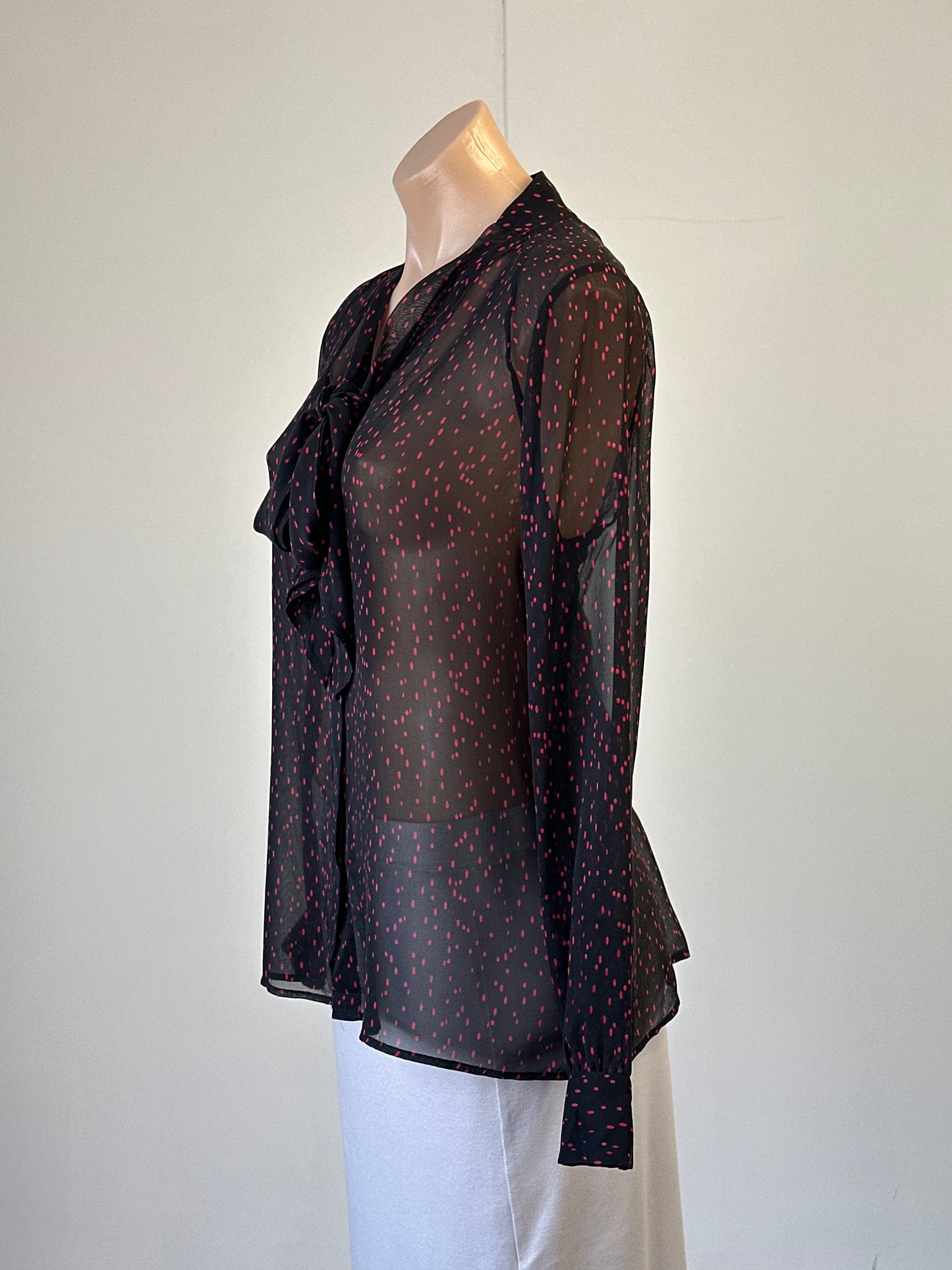 David Lawrence | shirt | size 12 | long sleeve | 100% silk