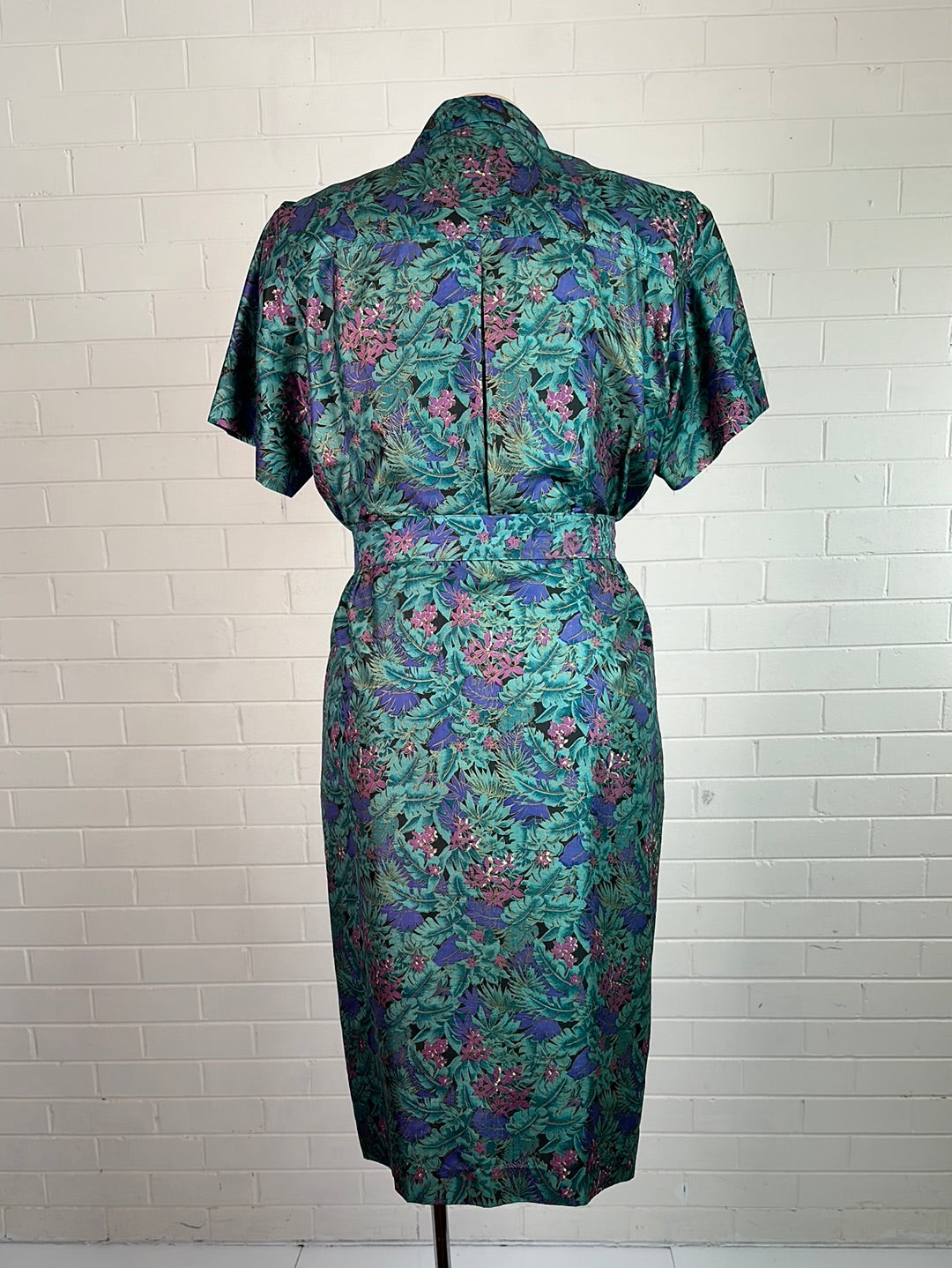 No label | vintage 80's | dress | size 18 | midi length