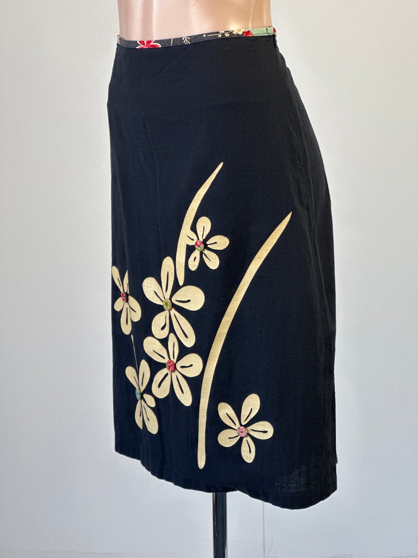 MAIOCCHI | vintage 90's | skirt | size 10 | knee length | 100% cotton