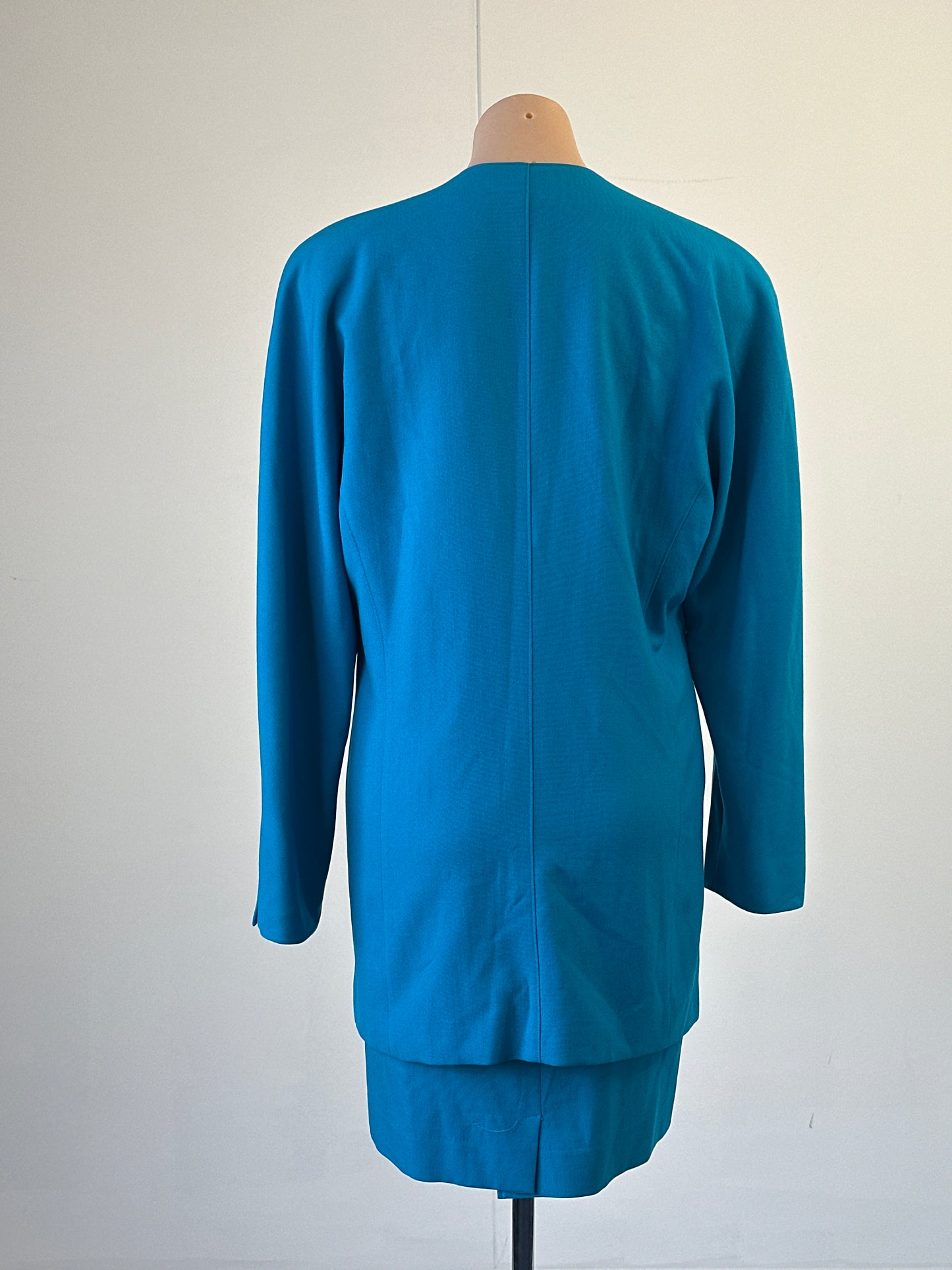 DIGBYS | vintage 80's | skirt & jacket set | size 14 | knee length | 100% wool | made in Italy
