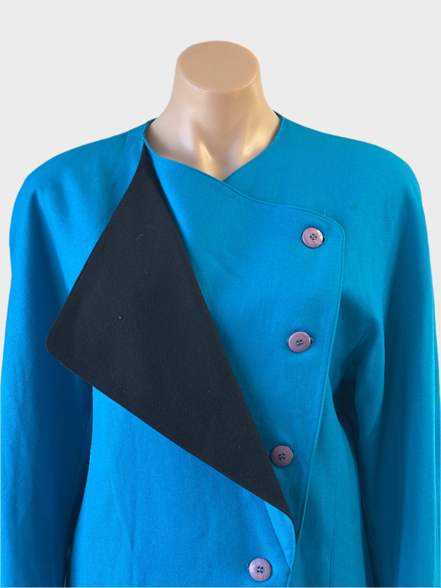 DIGBYS | vintage 80's | skirt & jacket set | size 14 | knee length | 100% wool | made in Italy