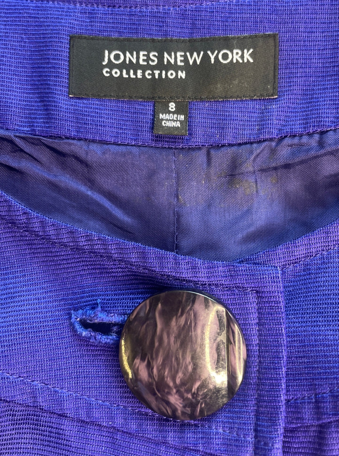 Jones New York | jacket | size 10 | single breasted | cotton silk blend