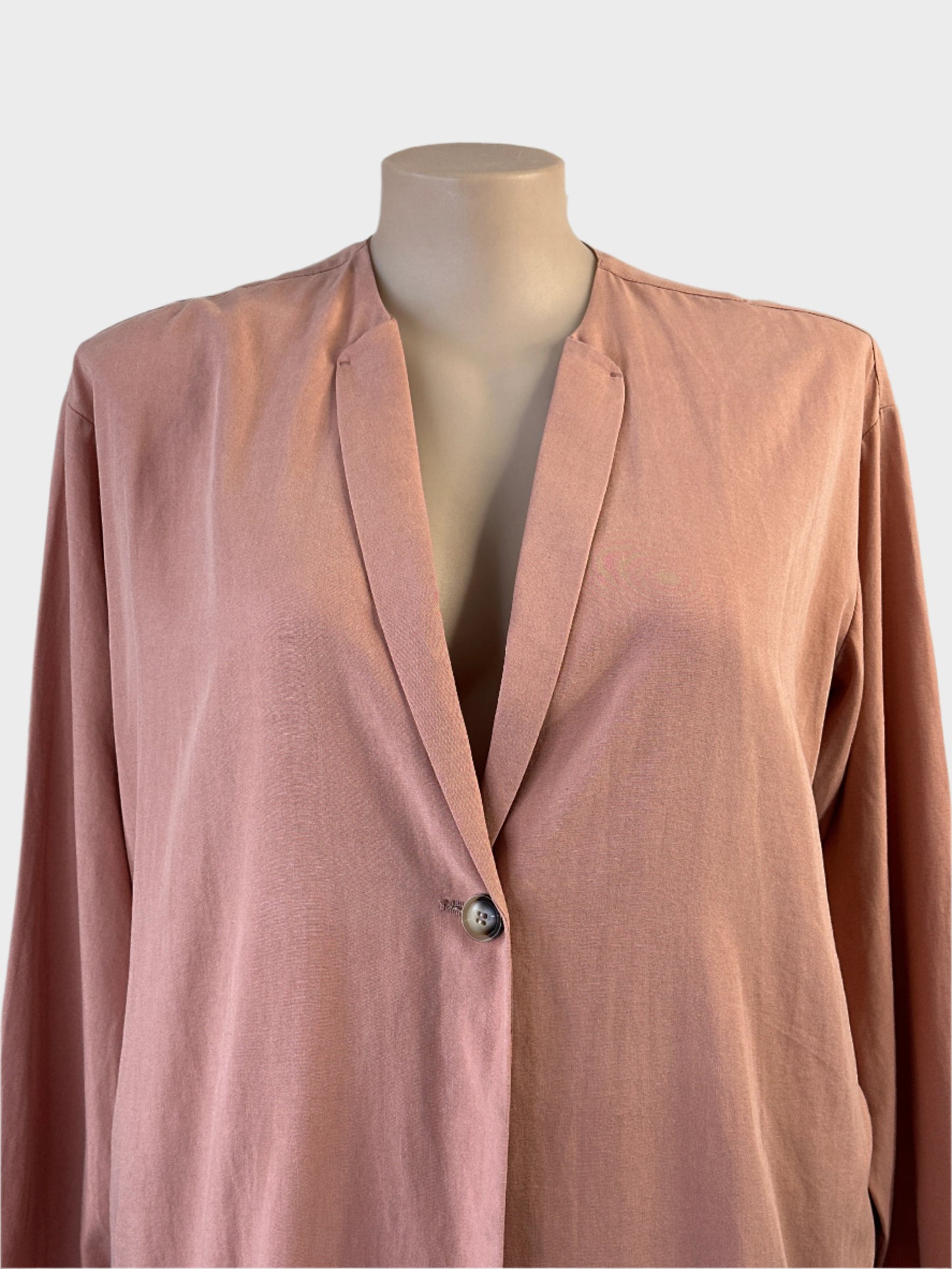 Naïf | Montréal | coat | size 14 | single breasted | lyocell linen blend
