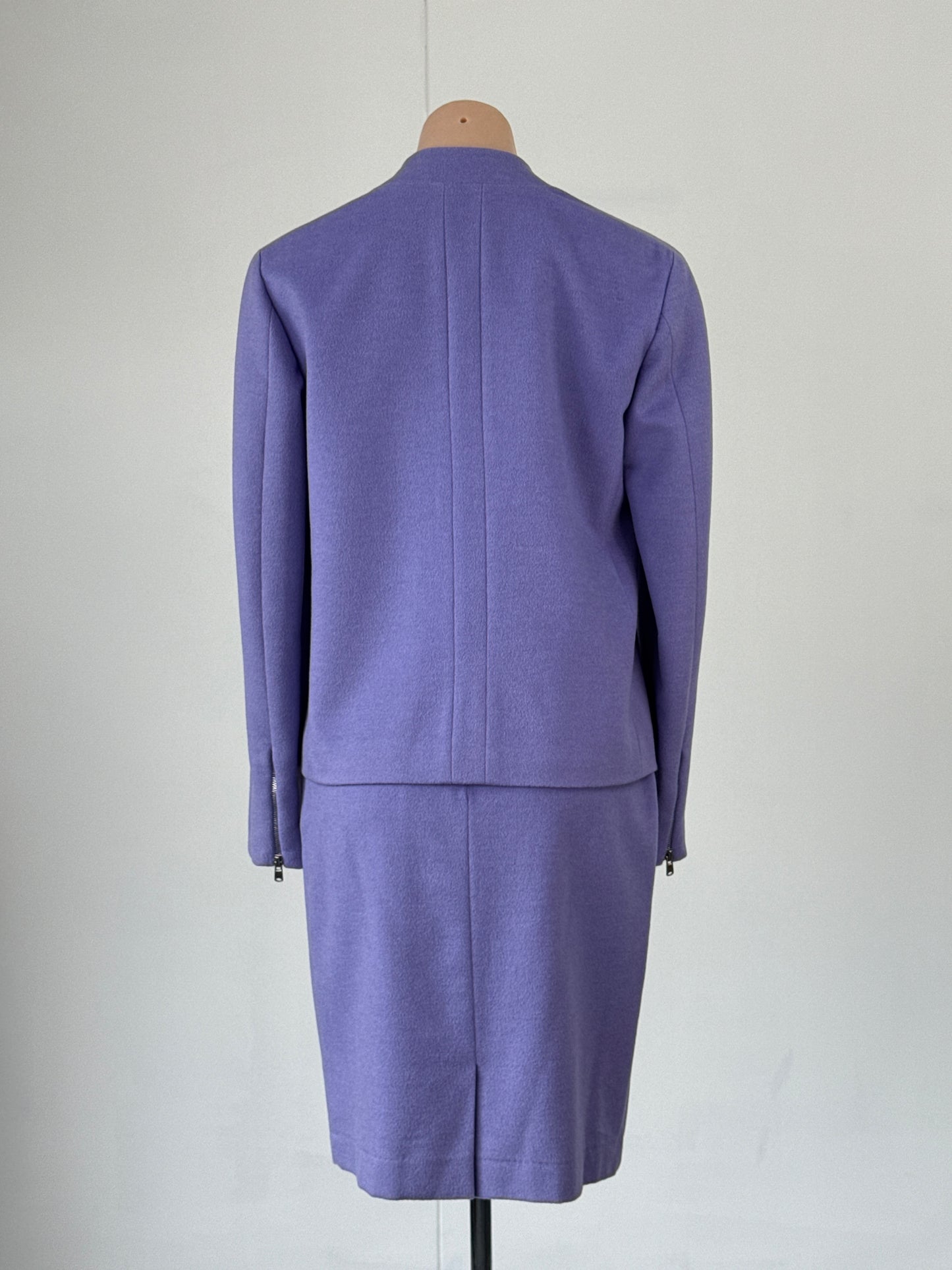 Guy Laroche | Paris | skirt & jacket set | size 8 | knee length | wool angora blend | made in France