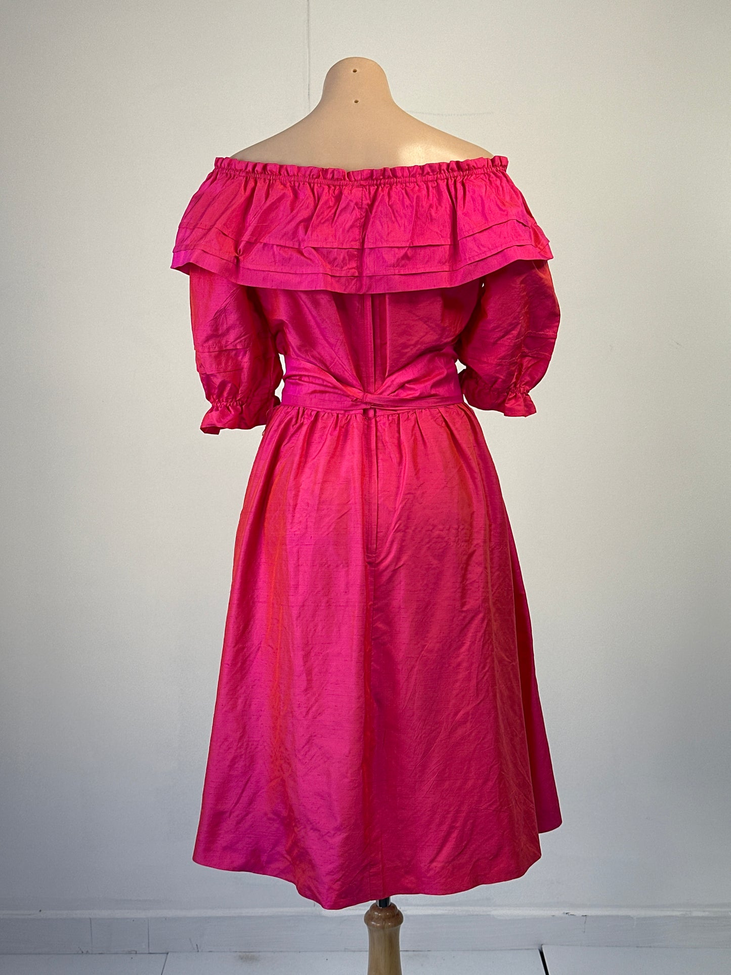 Rodney Clark | vintage 80's | dress | size 12 | midi length | 100% silk