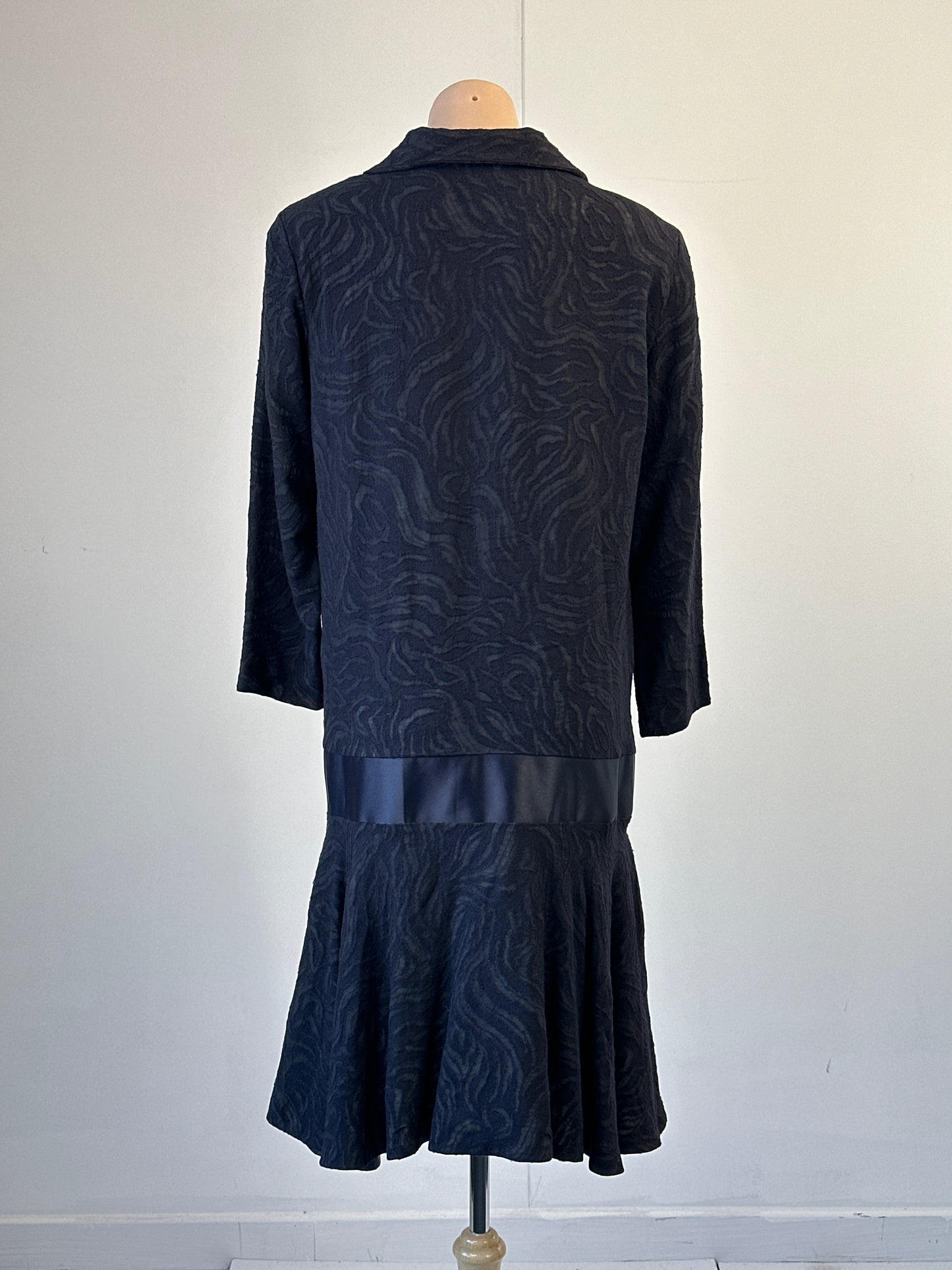 No label - custom made | vintage 80's | dress | size 12 | knee length