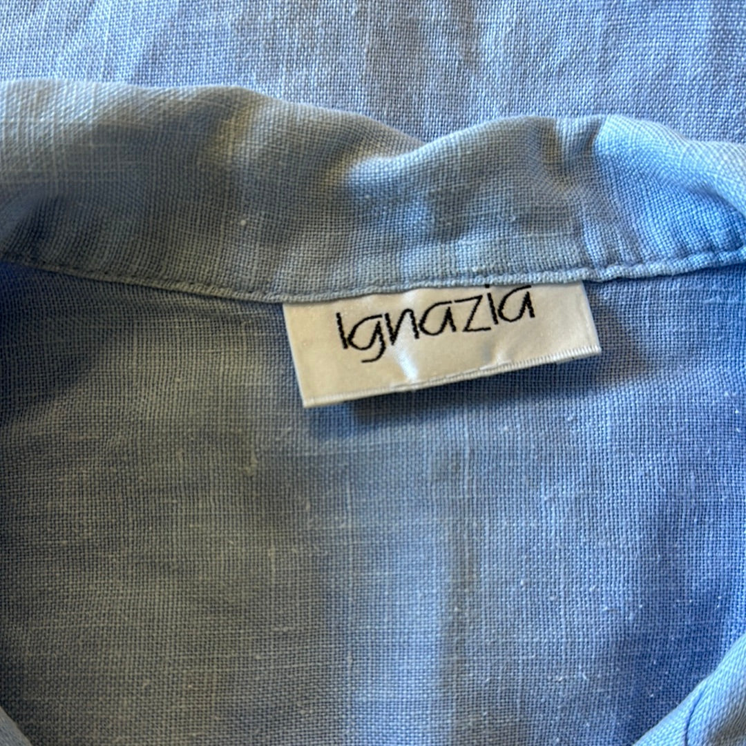 Ignazia | shirt | size 12 | short sleeve | 100% linen