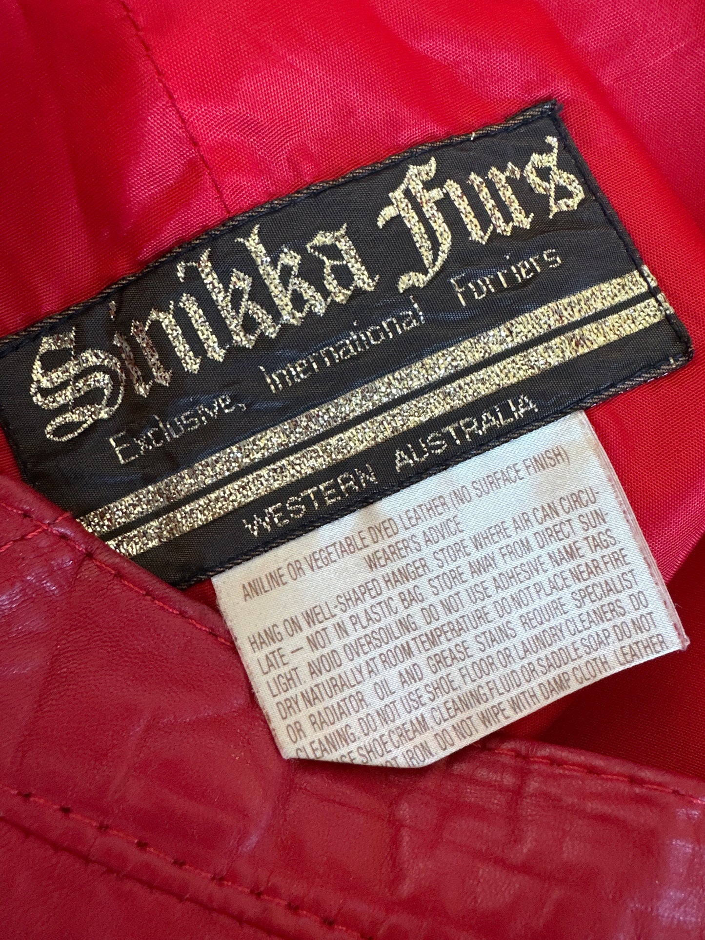 Simkka Furs | vintage 80's | skirt | size 8 | knee length | 100% leather | made in Australia ๐ฆ๐บ