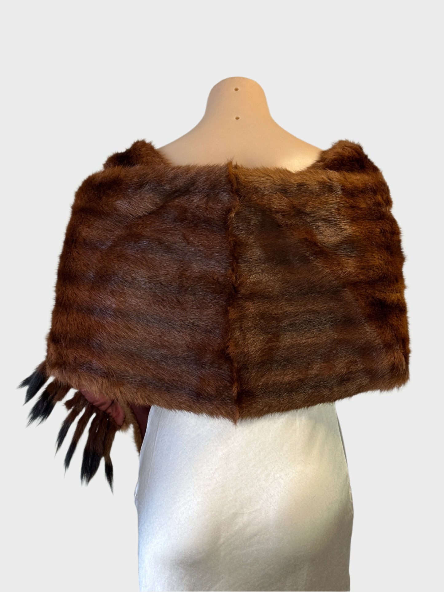 No label | vintage 30's | fur stole | one size | wrap front