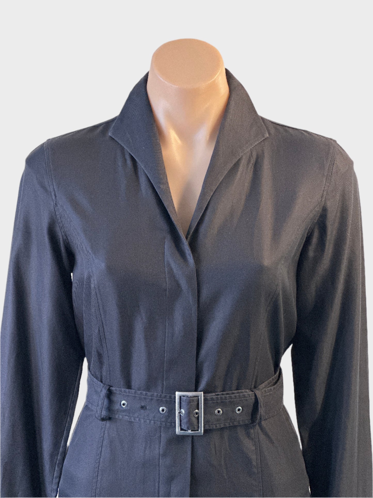 Herringbone | dress | size 8 | knee length | 100% cotton