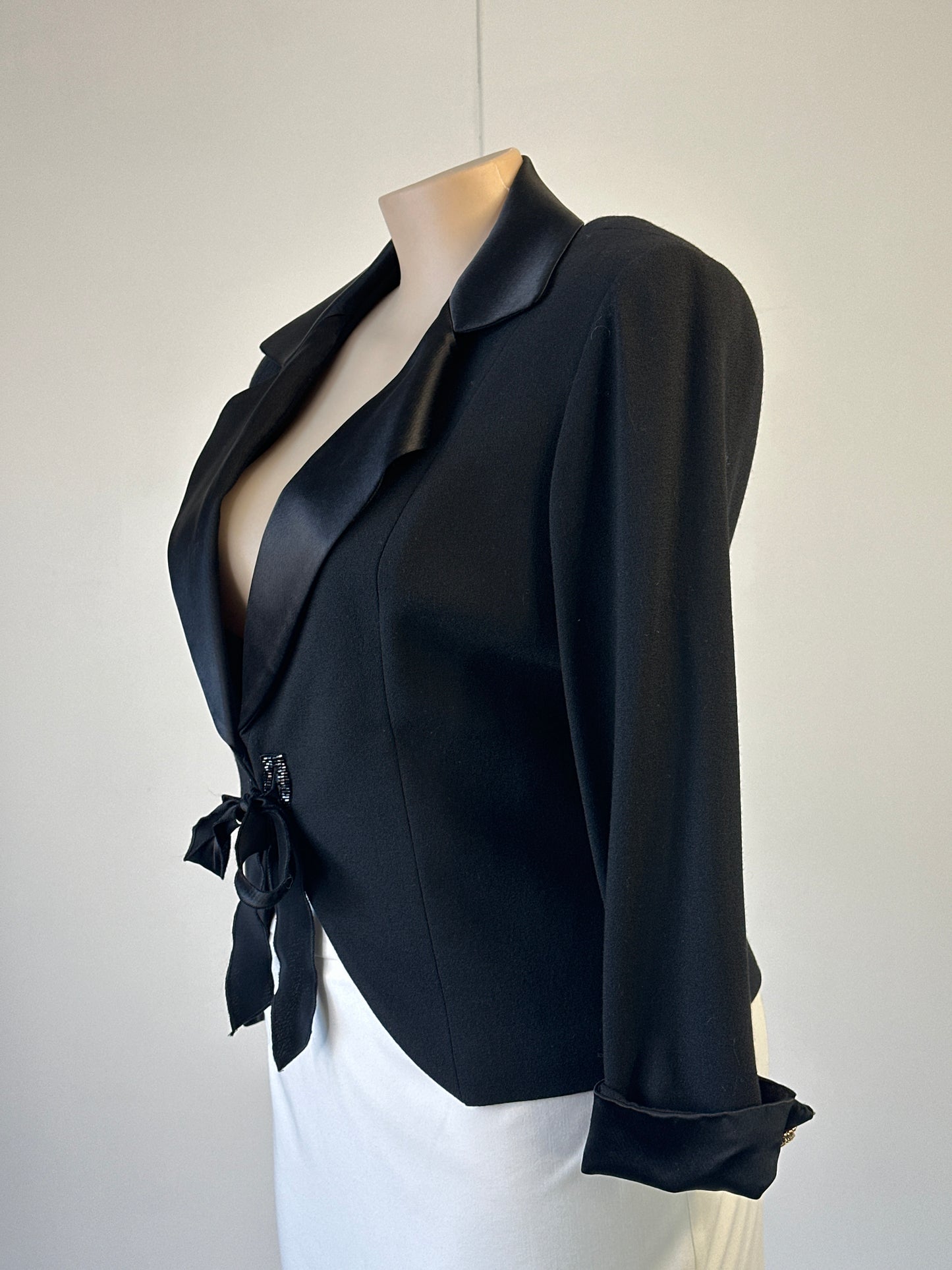 Anthea Crawford | jacket | size 18 | tie front | 100% wool | made in Australia