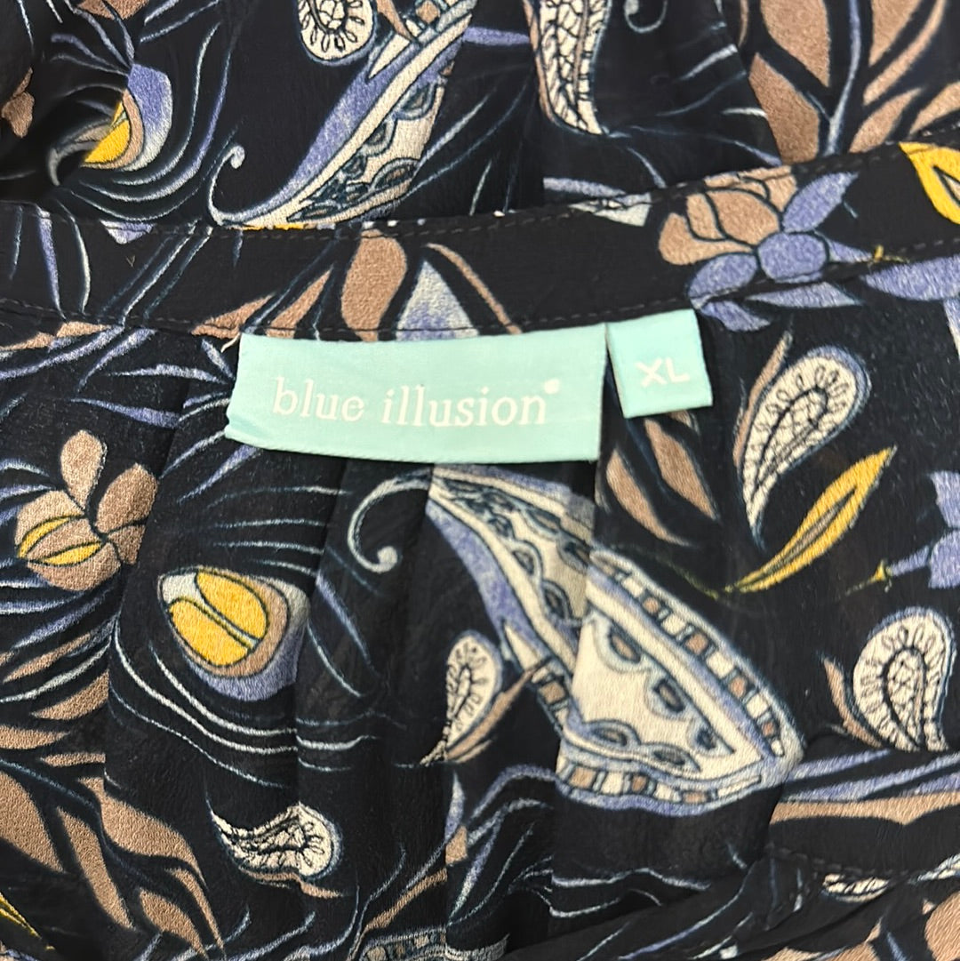 Blue Illusion | top | size 18 | long sleeve
