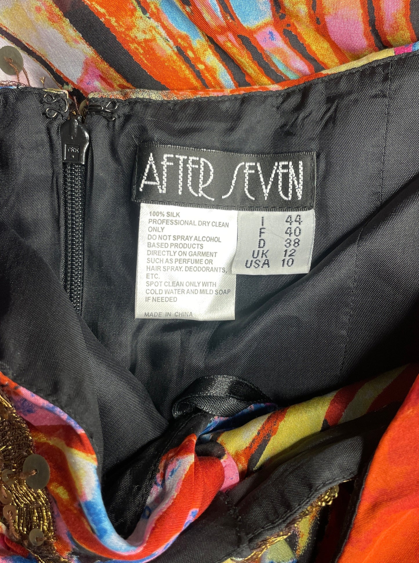 After Seven | gown | size 12 | maxi length | 100% silk