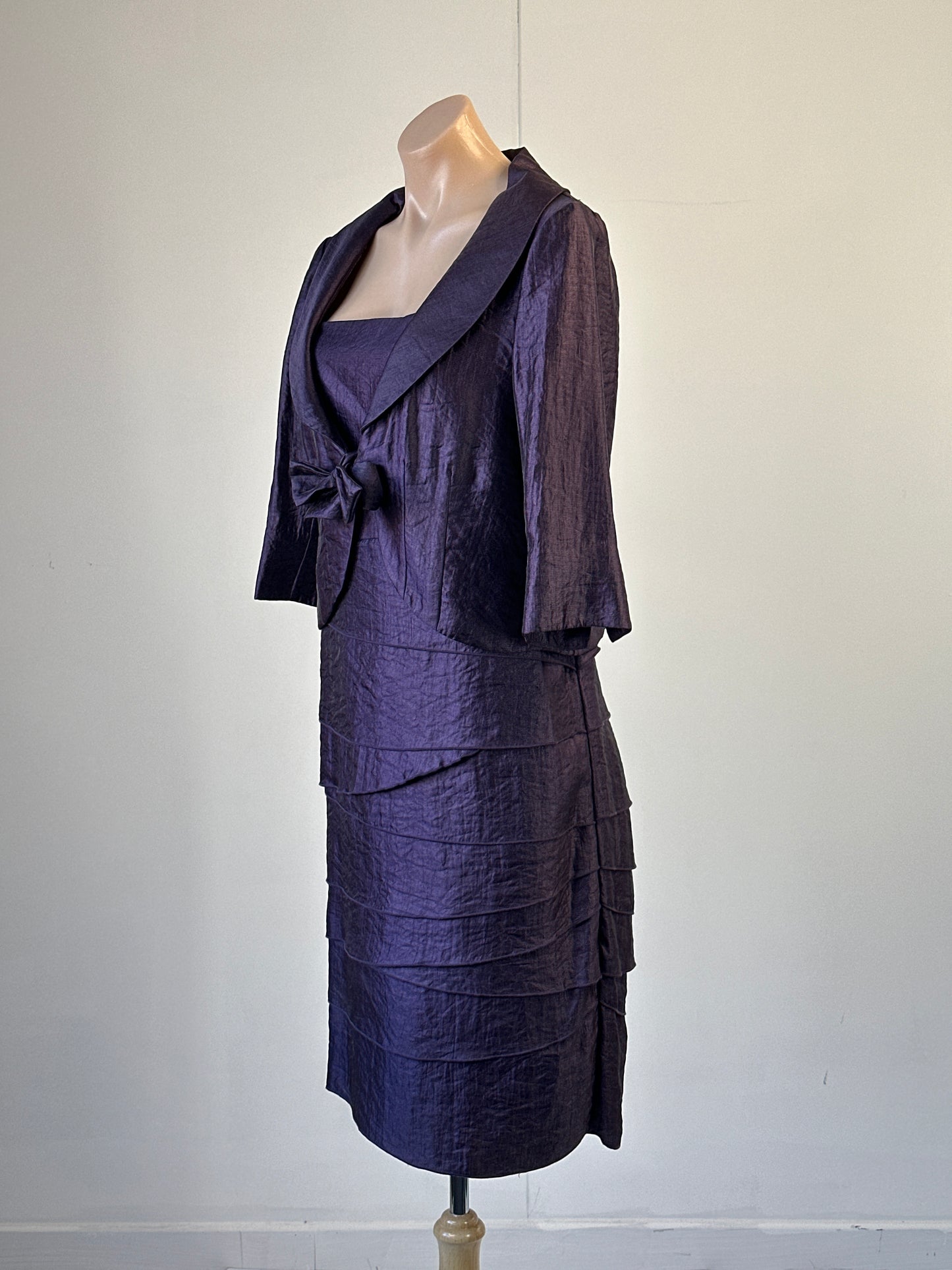Queenspark | dress & jacket set | size 12 | midi length