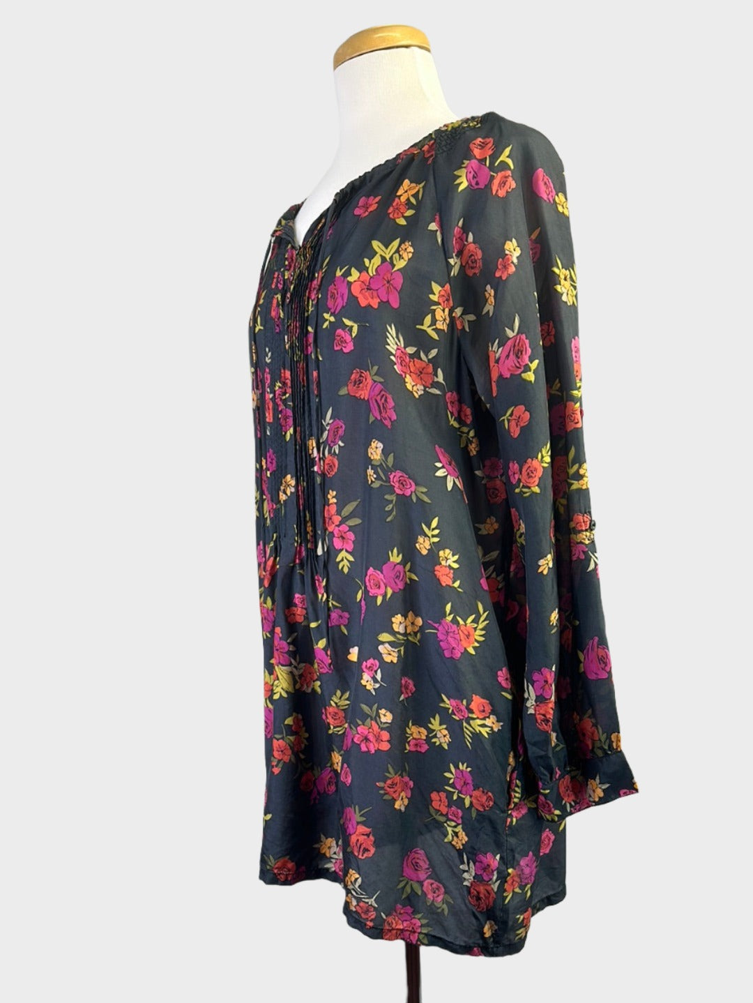 Johnny Was | Los Angeles | dress | size 14 | knee length | 100% silk | made in the USA