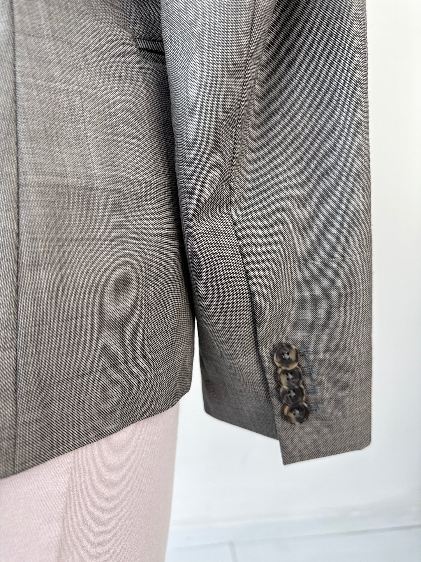 Herringbone | jacket | size 8 | single breasted | 100% wool