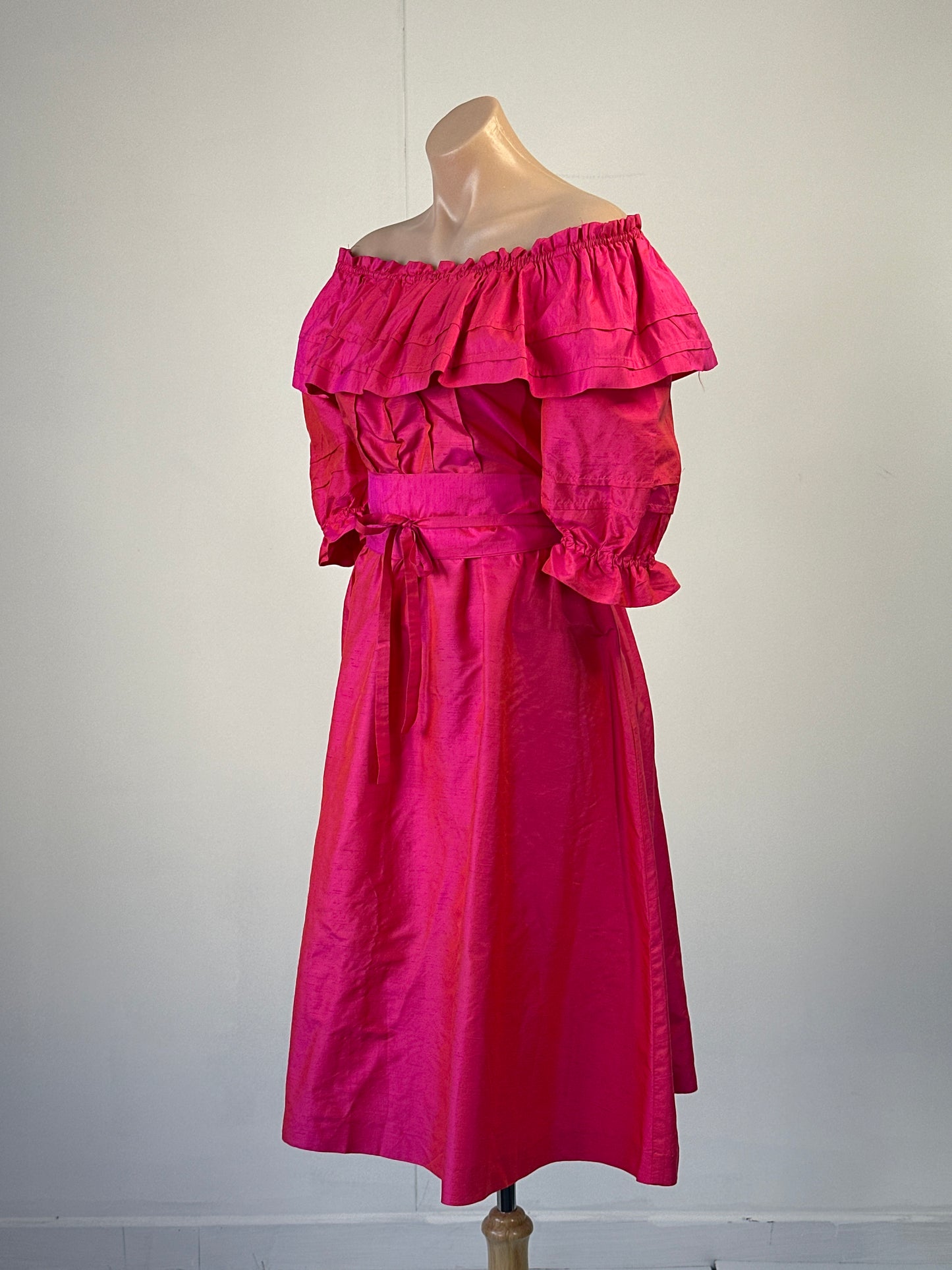 Rodney Clark | vintage 80's | dress | size 12 | midi length | 100% silk